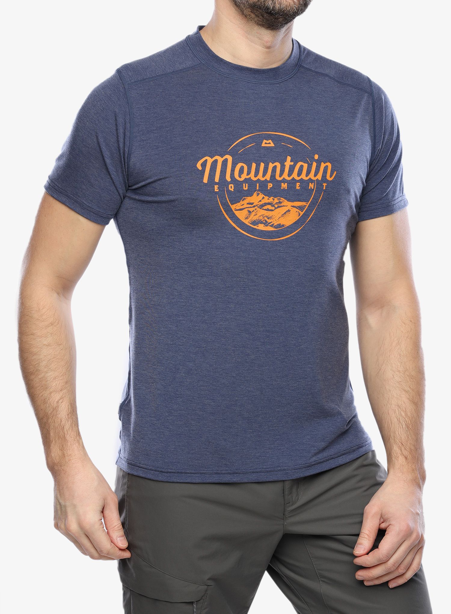 Rychleschnoucí triko Mountain Equipment Headpoint Script Tee - medieval blue