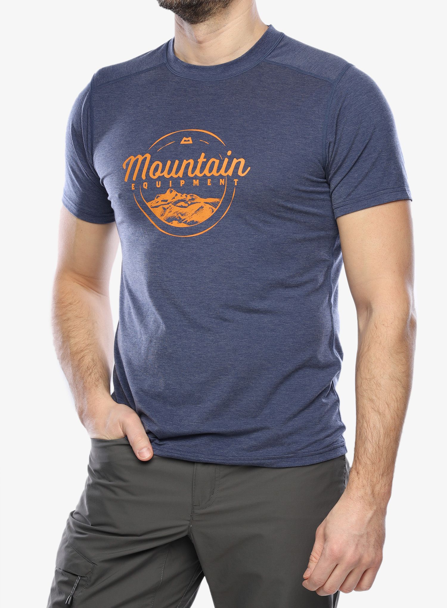 Rychleschnoucí triko Mountain Equipment Headpoint Script Tee - medieval blue
