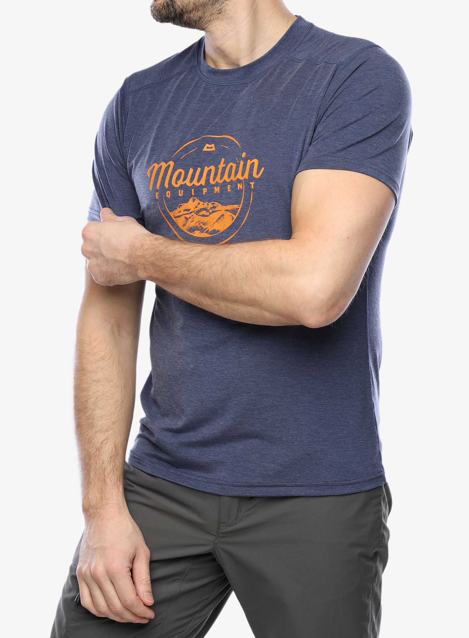 Rychleschnoucí triko Mountain Equipment Headpoint Script Tee - medieval blue