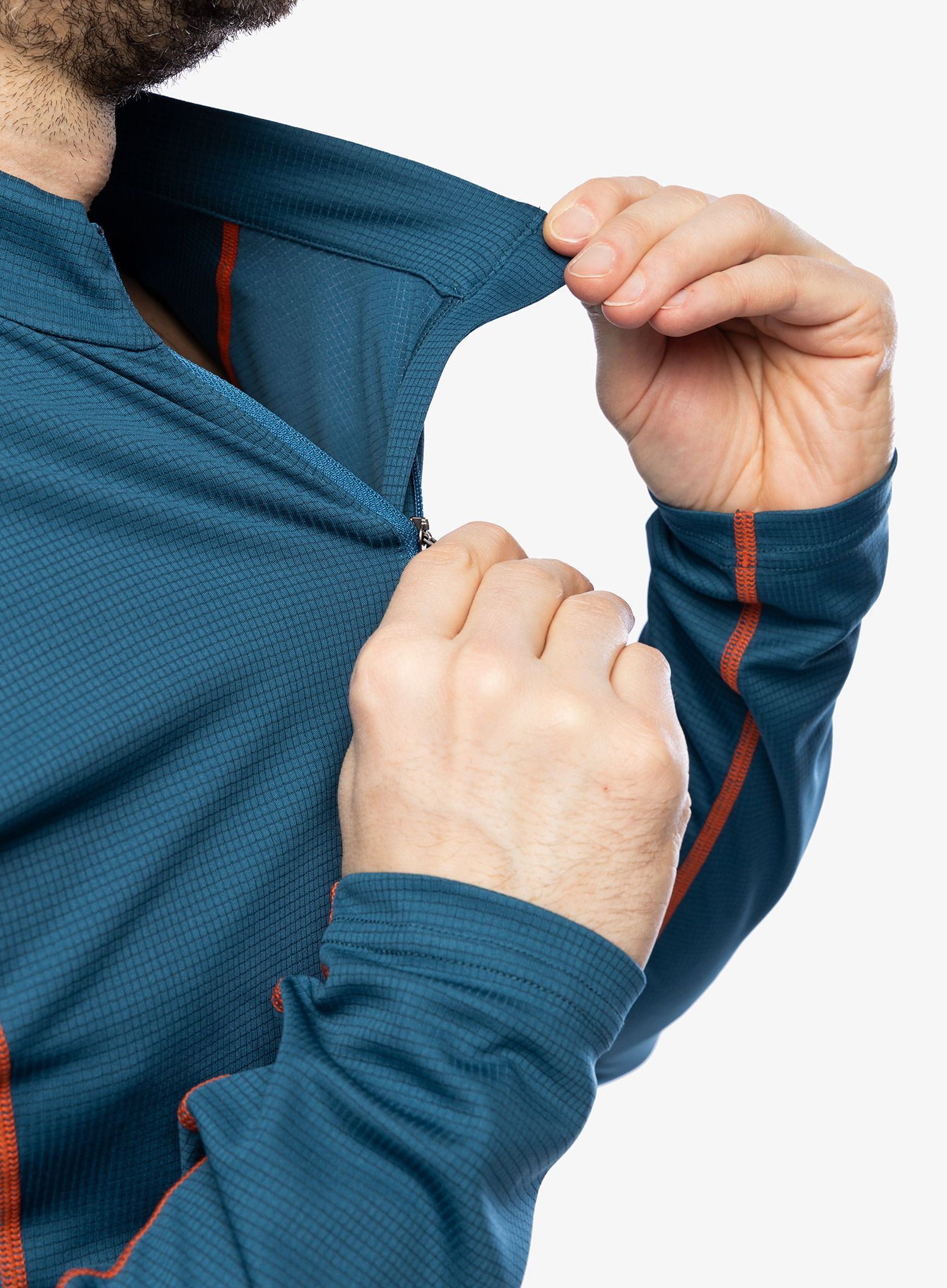 Longsleeve Mountain Equipment Ignis LS Zip Tee - majolica/alto blue
