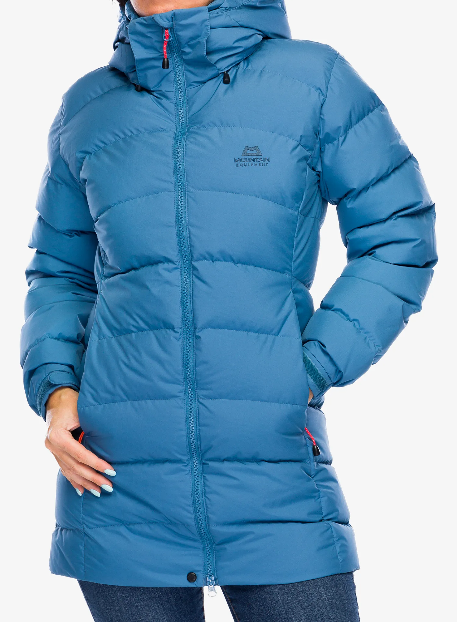 Dámský péřový kabát Mountain Equipment Lightline Eco Parka - stellar blue