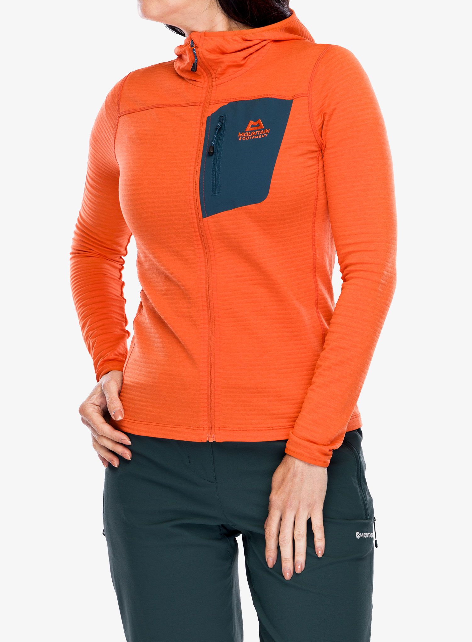 Dámská mikina na lezení Mountain Equipment Lumiko Hooded Jacket - mandarin/majolica