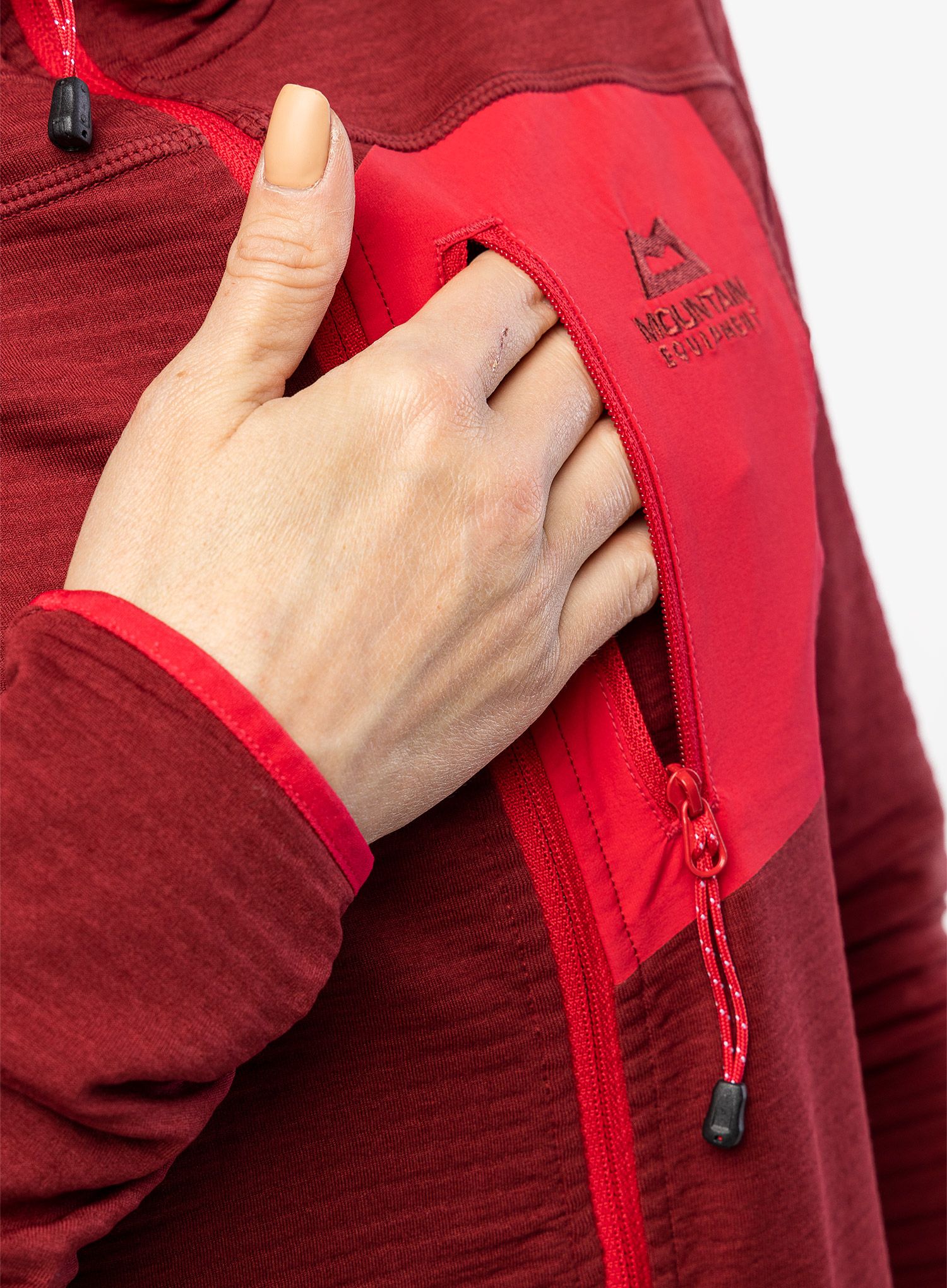 Dámská mikina na lezení Mountain Equipment Lumiko Hooded Jacket - rhubarb/capsic