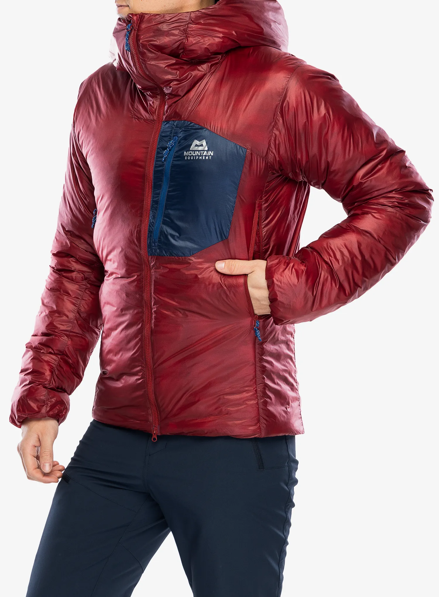 Zateplená bunda Mountain Equipment Oreus Hooded Jacket - merlot/admiral blue