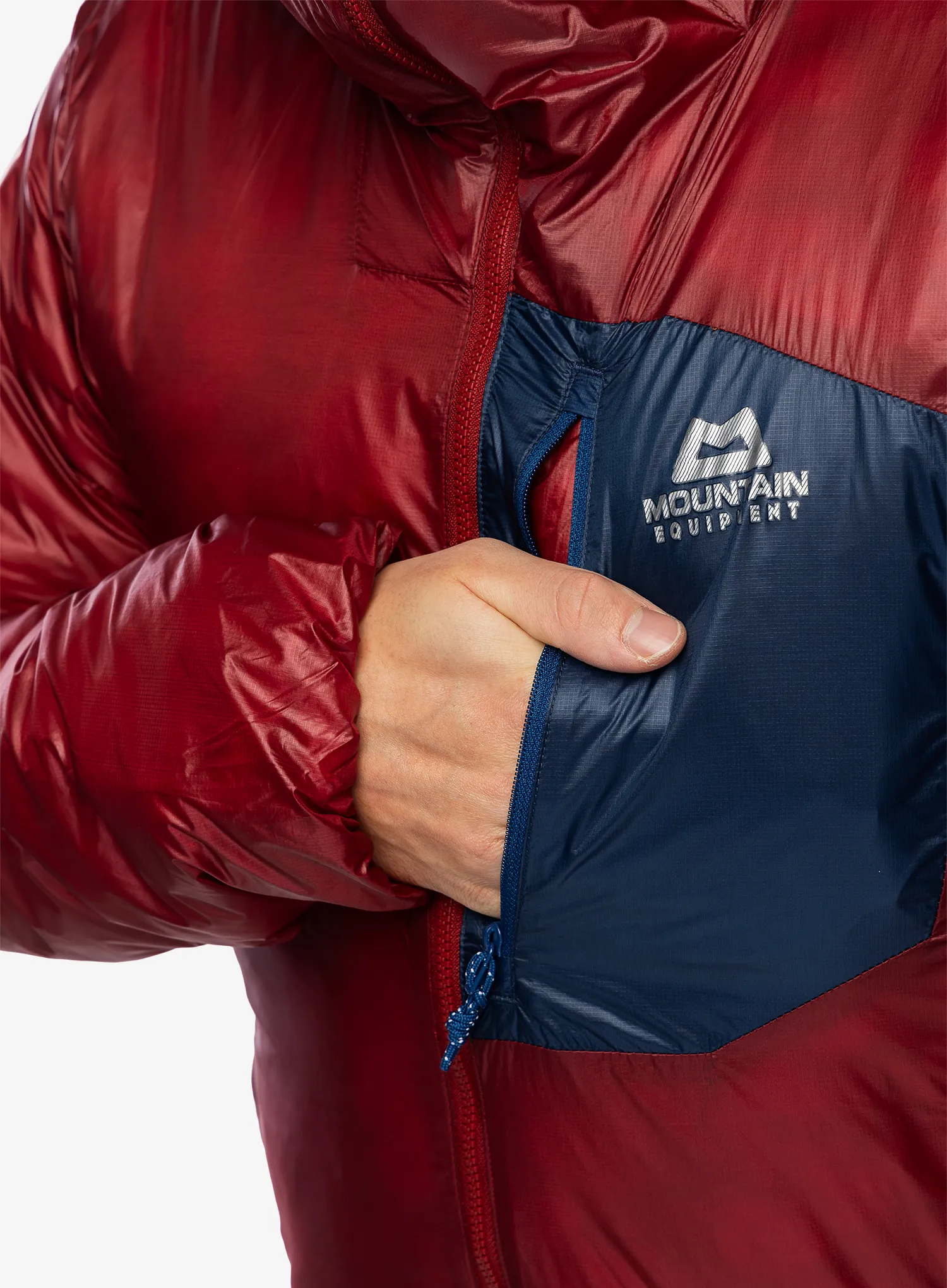 Zateplená bunda Mountain Equipment Oreus Hooded Jacket - merlot/admiral blue