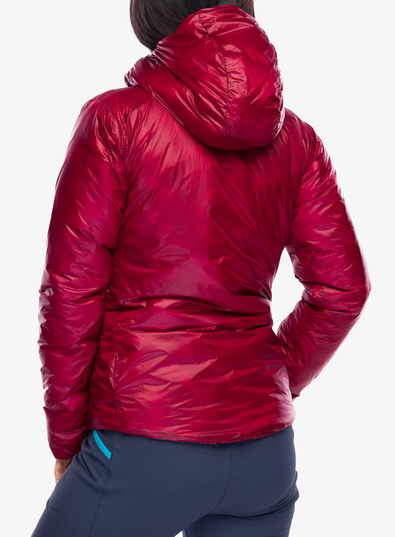 Zateplená bunda dámská Mountain Equipment Oreus Hooded Jacket - merlot/blue