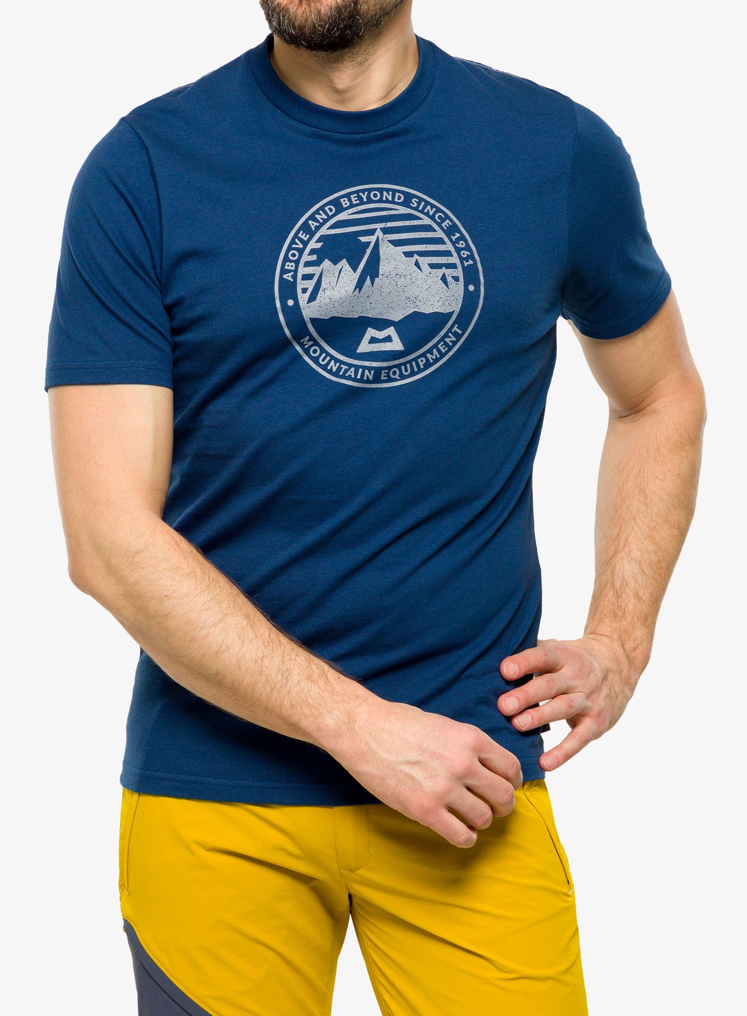 Tričko s potiskem Mountain Equipment Roundel Tee - denim blue