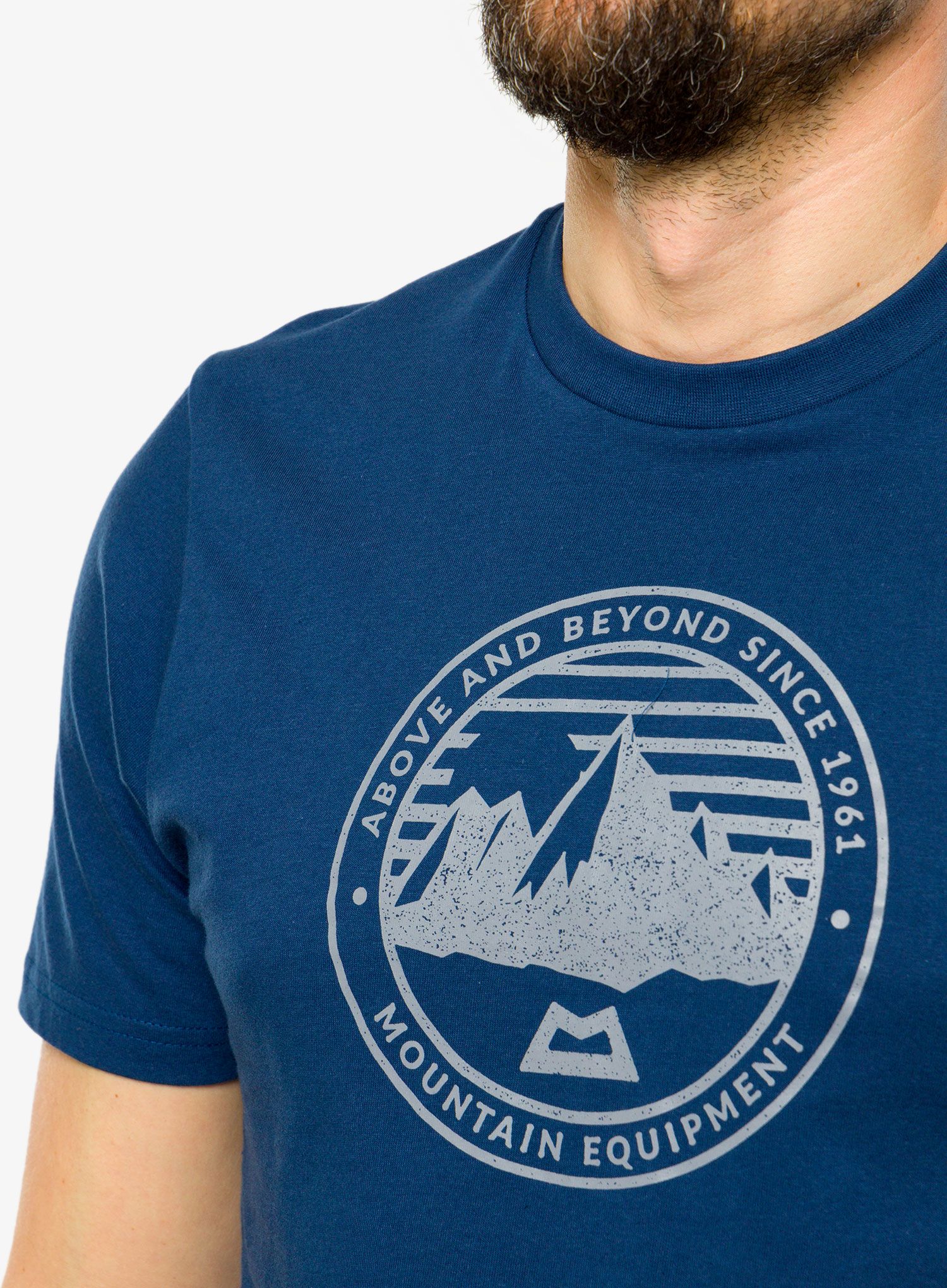 Tričko s potiskem Mountain Equipment Roundel Tee - denim blue