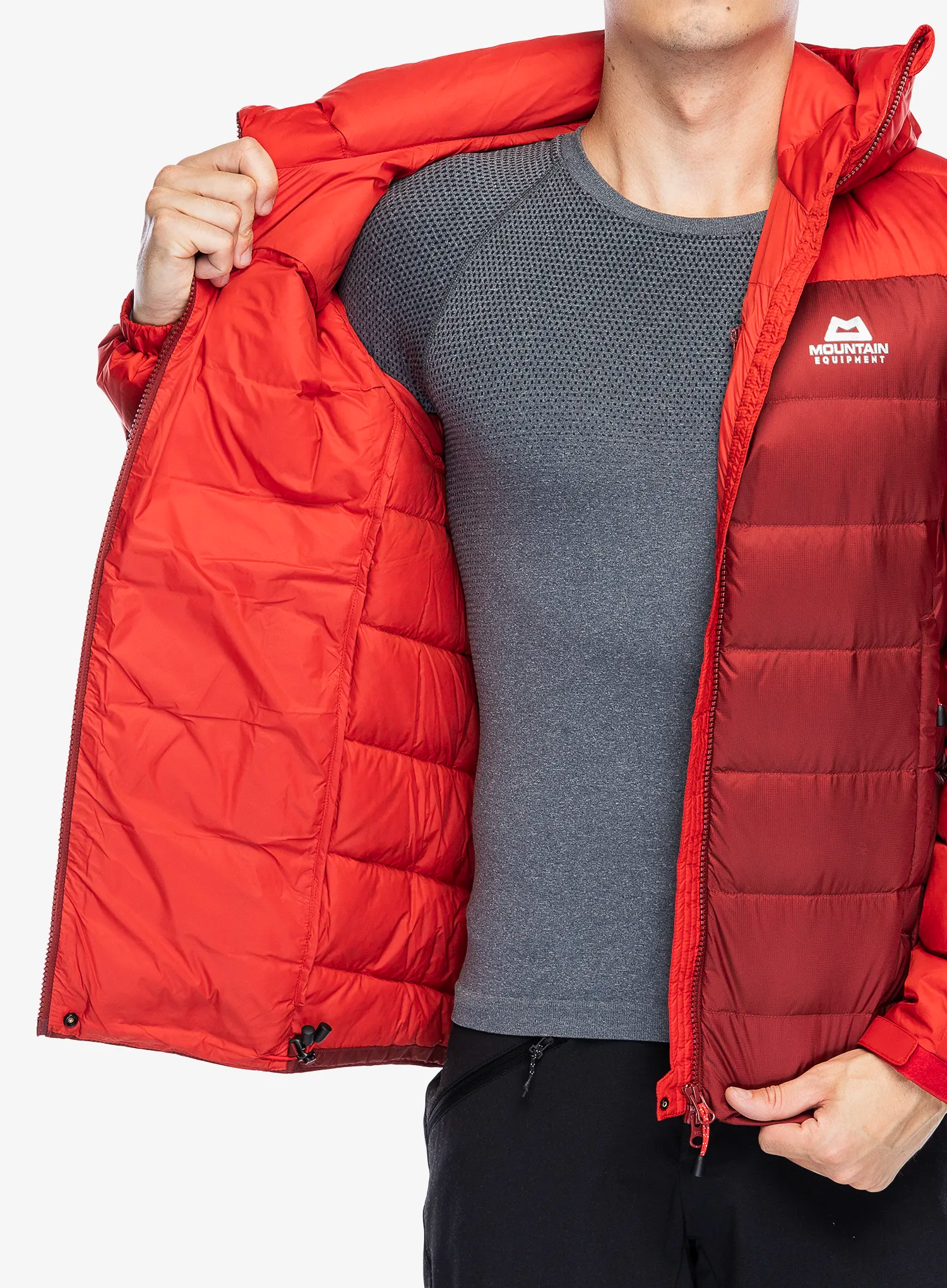 Péřová bunda Mountain Equipment Senja Jacket - merlot/chili
