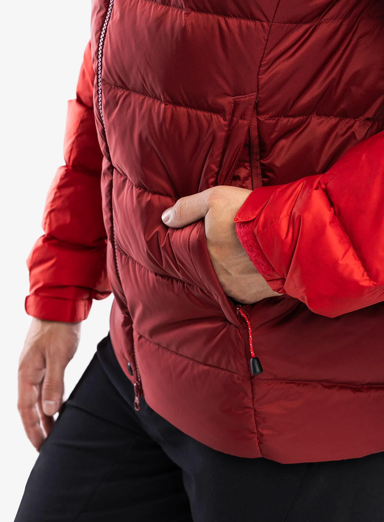 Péřová bunda Mountain Equipment Senja Jacket - merlot/chili