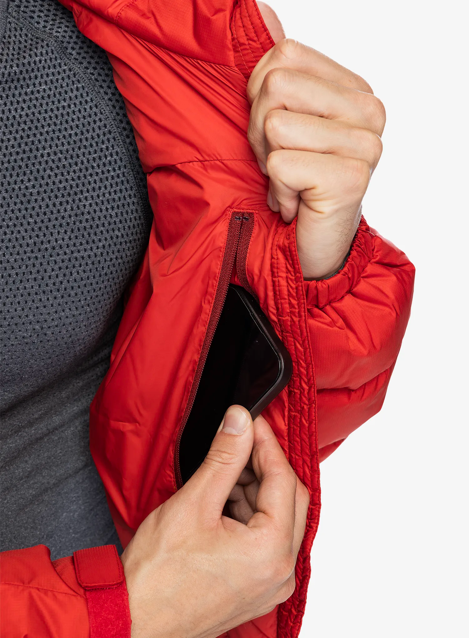 Péřová bunda Mountain Equipment Senja Jacket - merlot/chili