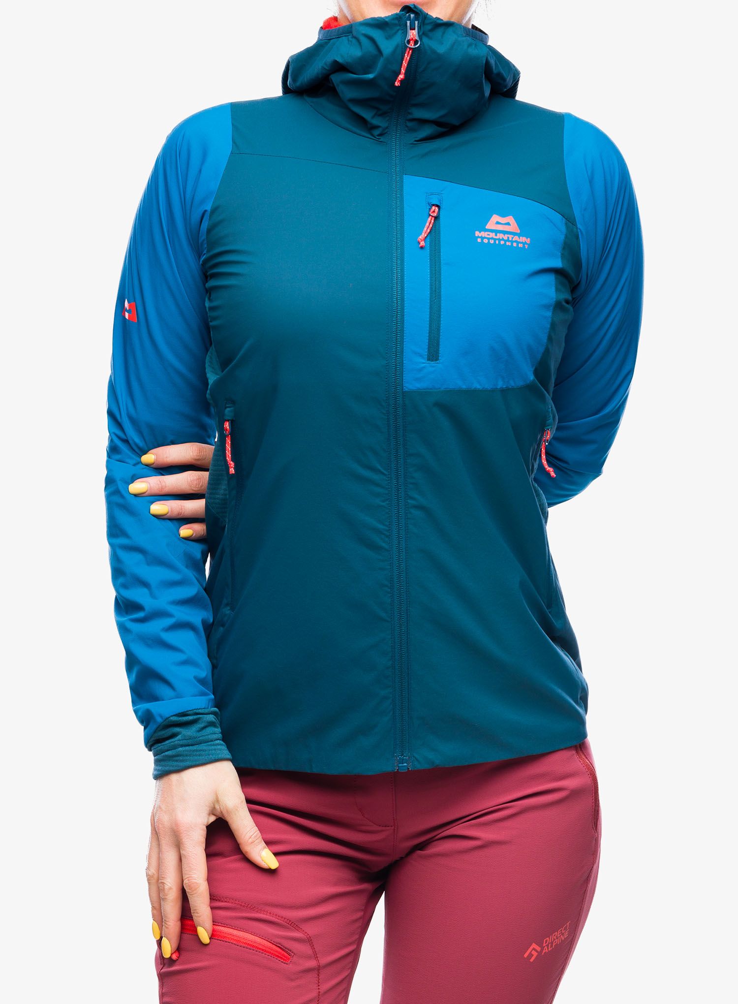 Softshellová bunda dámská Mountain Equipment Switch Pro Hooded Jacket - majolica blue/mykonos blue