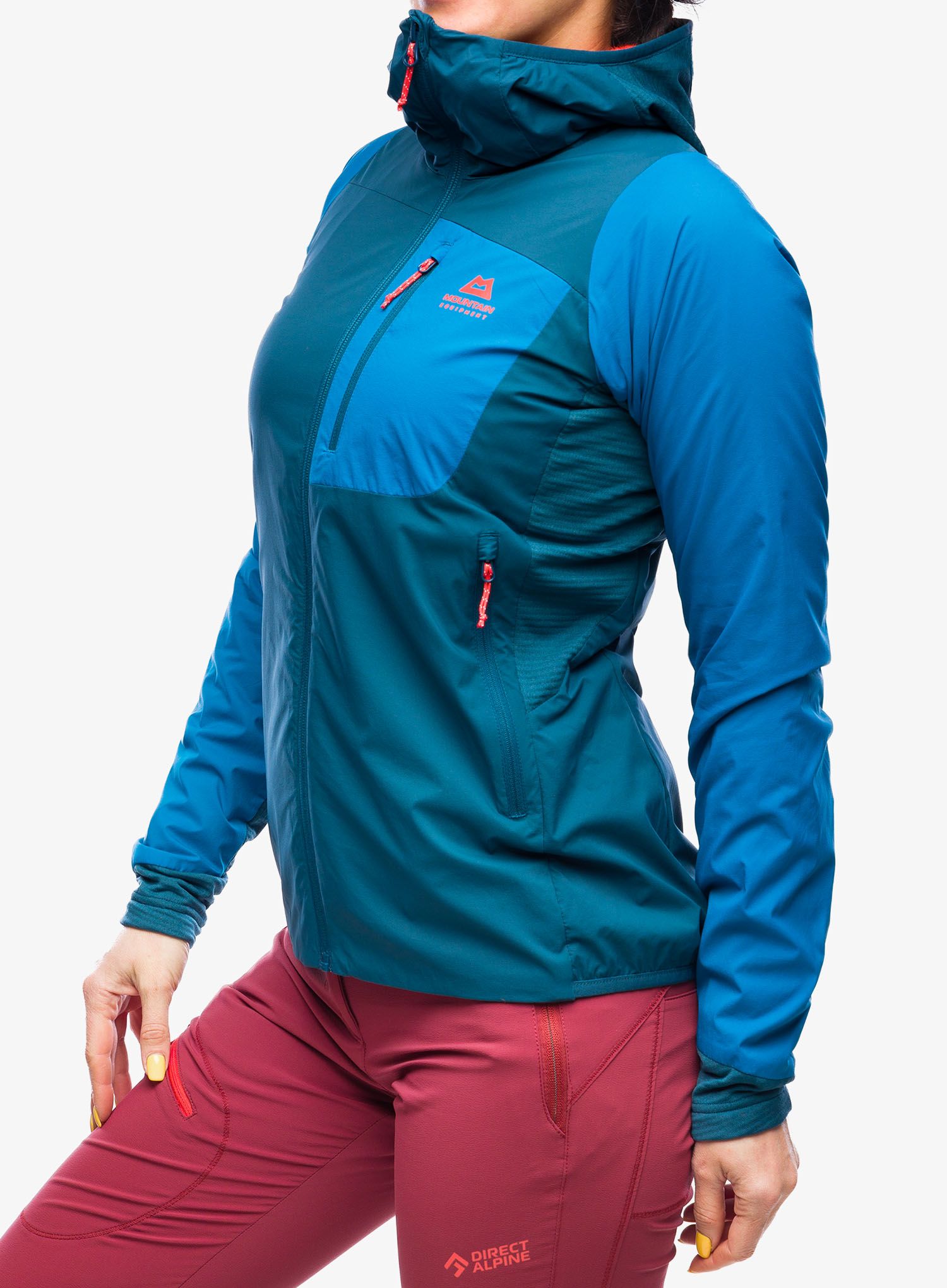 Softshellová bunda dámská Mountain Equipment Switch Pro Hooded Jacket - majolica blue/mykonos blue