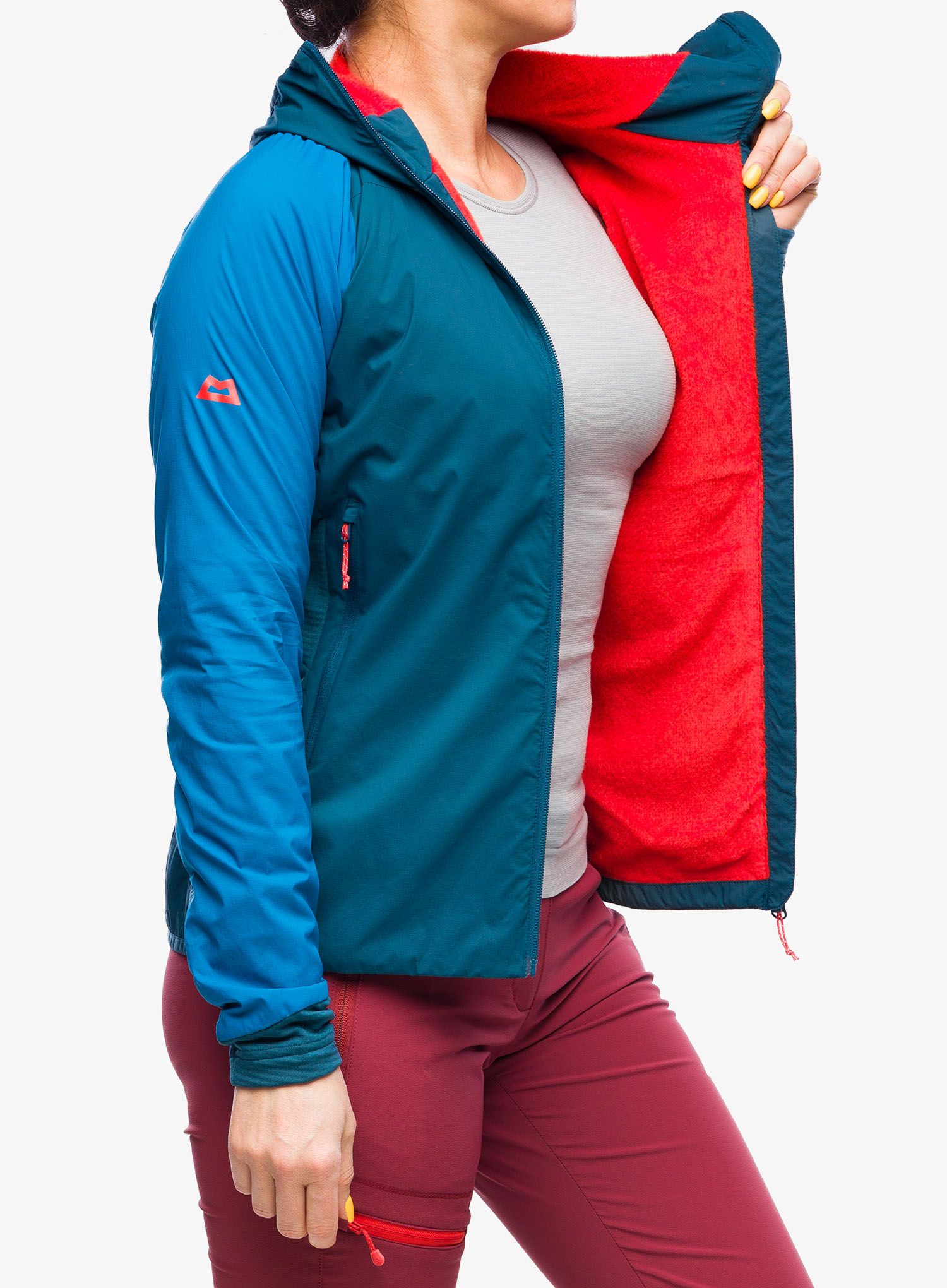 Softshellová bunda dámská Mountain Equipment Switch Pro Hooded Jacket - majolica blue/mykonos blue
