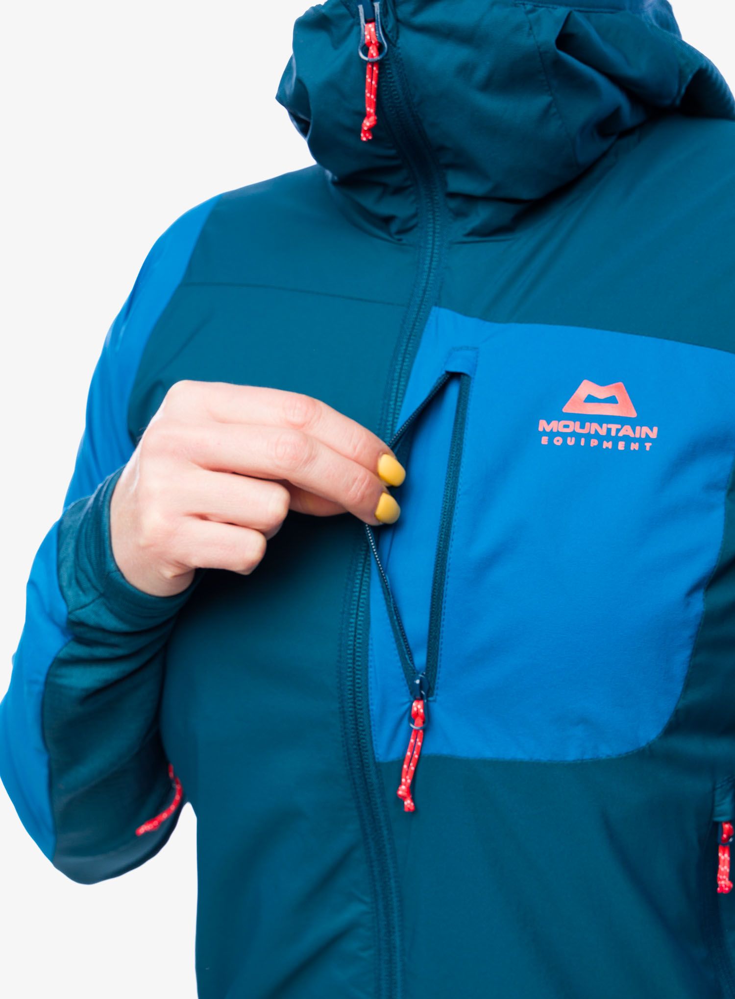Softshellová bunda dámská Mountain Equipment Switch Pro Hooded Jacket - majolica blue/mykonos blue