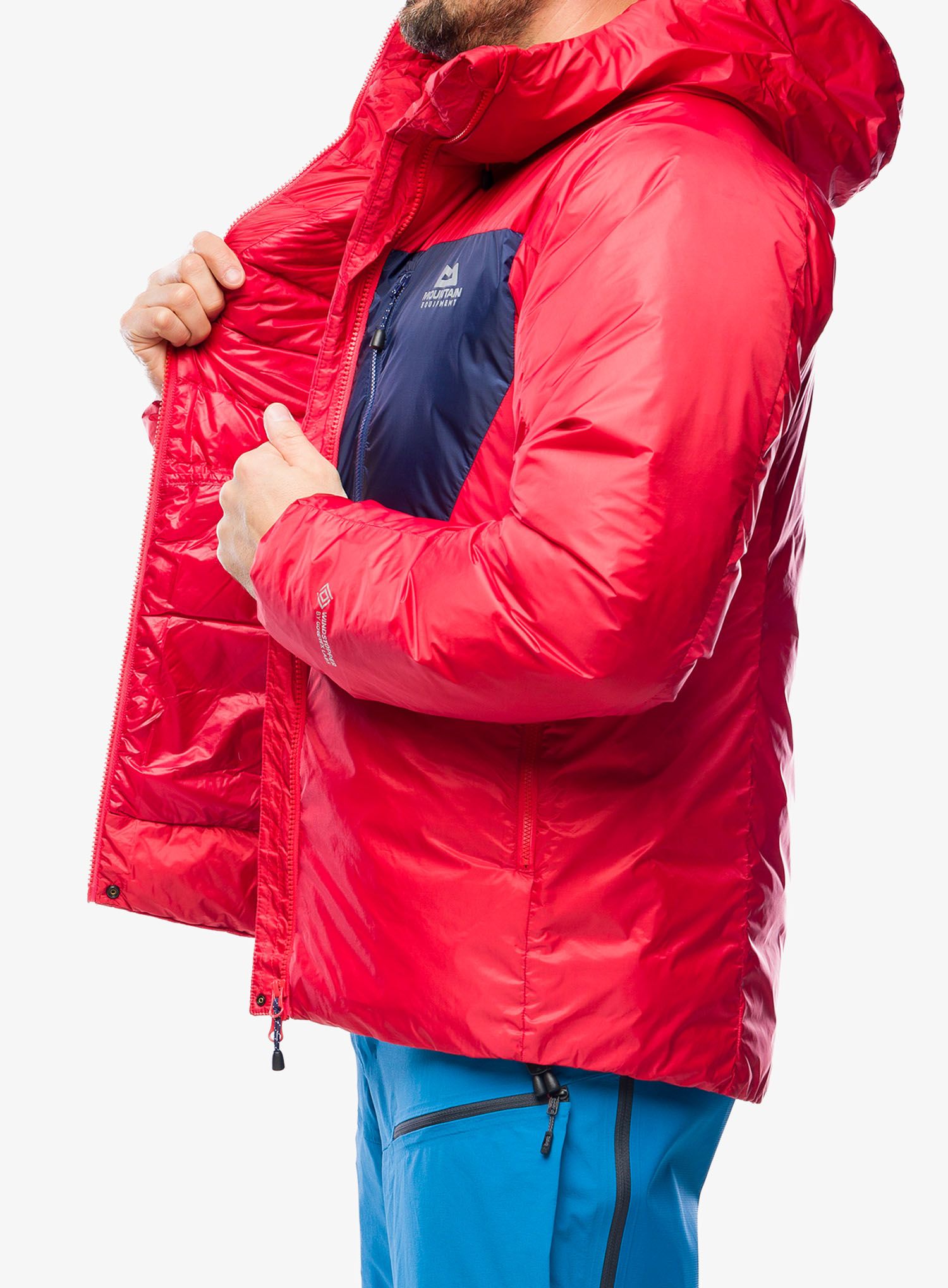 Péřová bunda Mountain Equipment Xeros Jacket - chili red/medieval