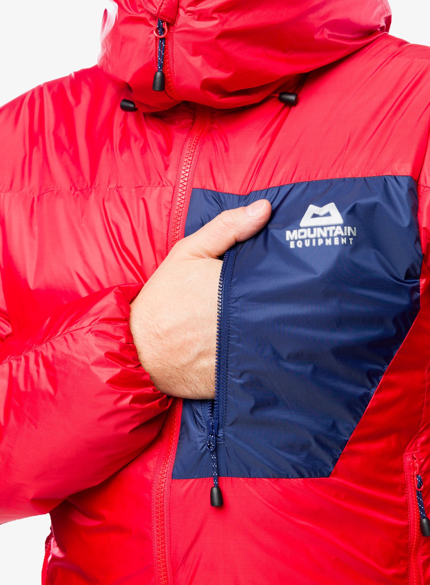 Péřová bunda Mountain Equipment Xeros Jacket - chili red/medieval