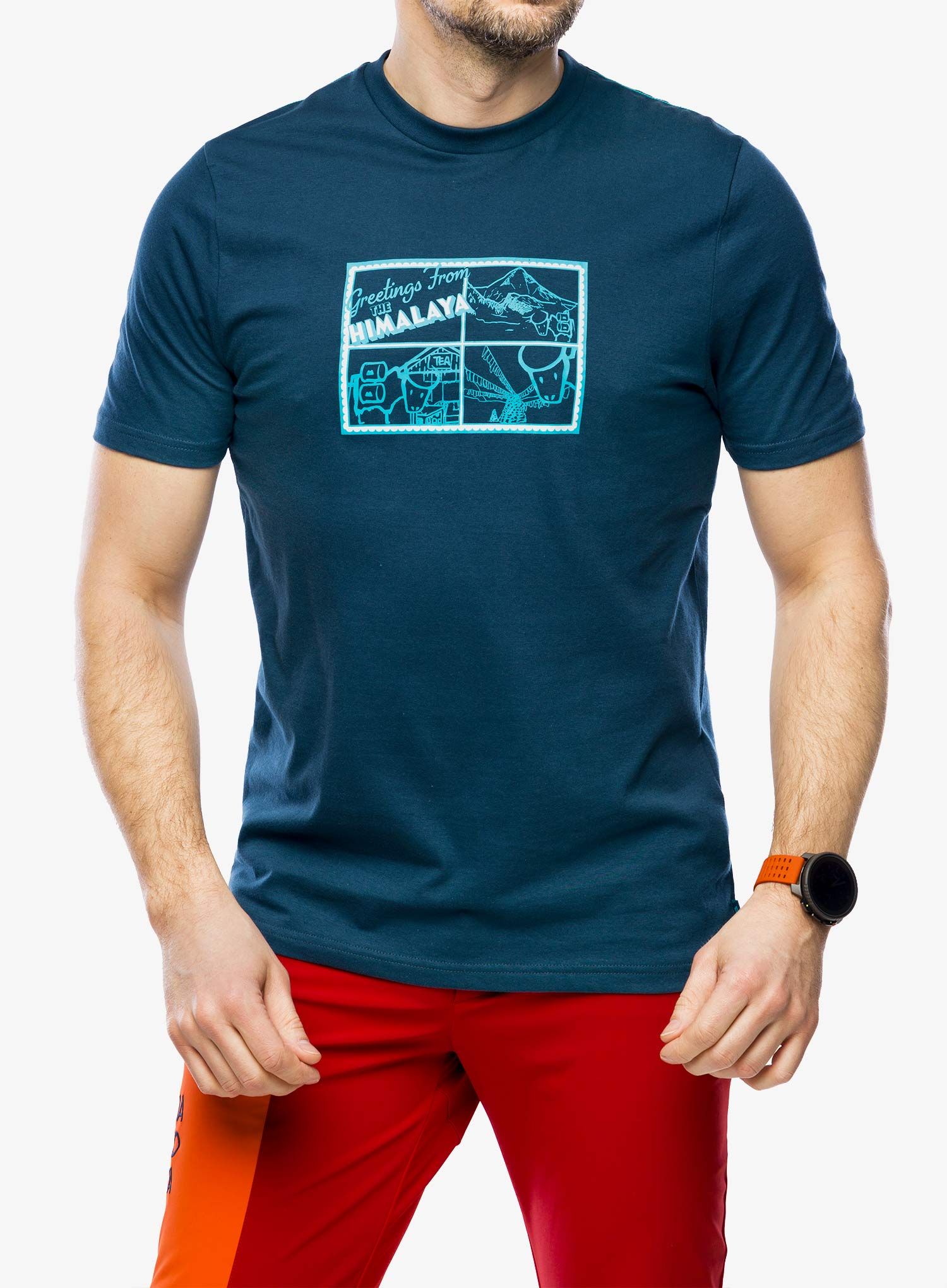 Tričko s potiskem Mountain Equipment Yorik Himalaya Tee - majolica blue