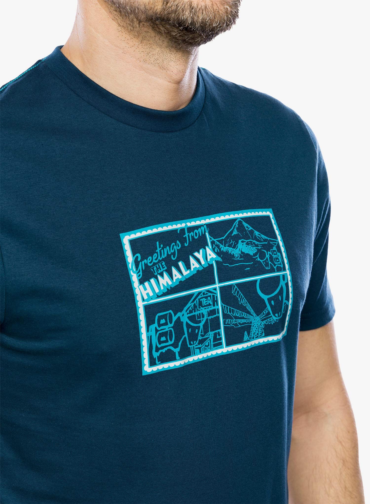 Tričko s potiskem Mountain Equipment Yorik Himalaya Tee - majolica blue