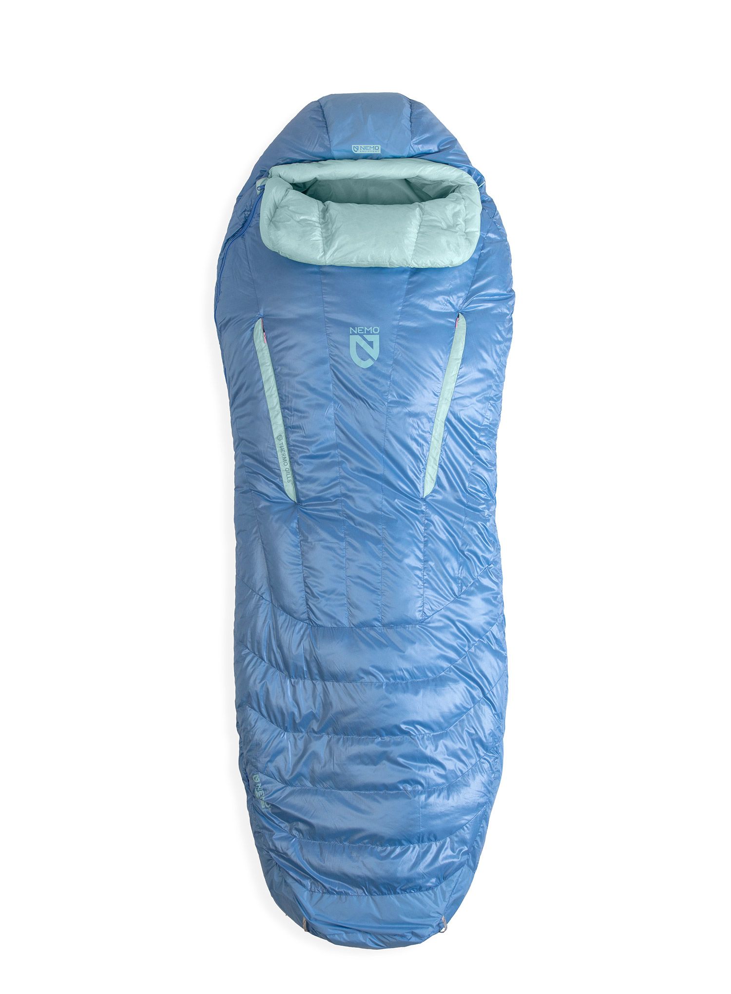 Dámský péřový spacák Nemo Riff 30 (168 cm) - azure