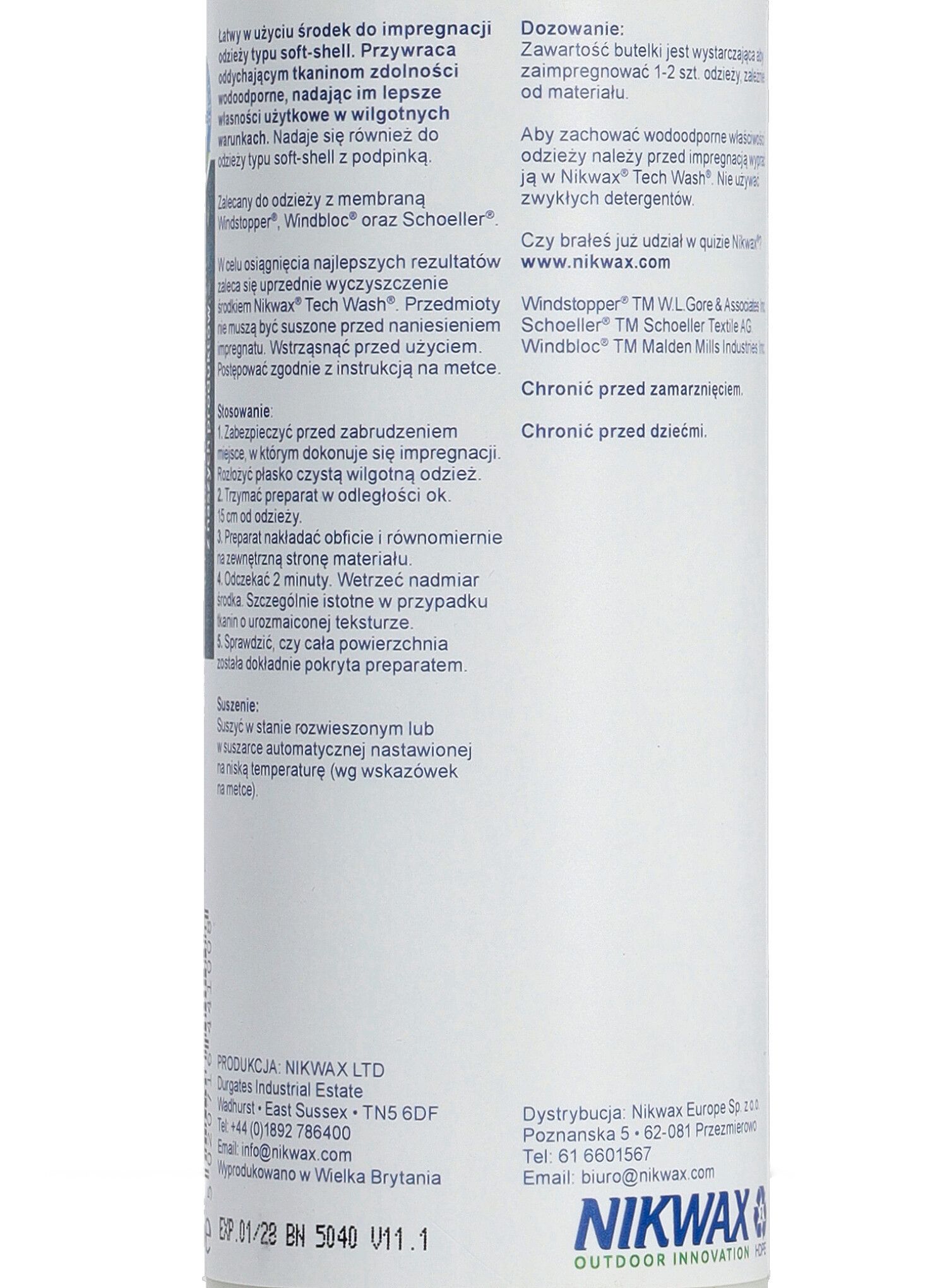 Impregnace Nikwax Softshell Proof Spray 300ml