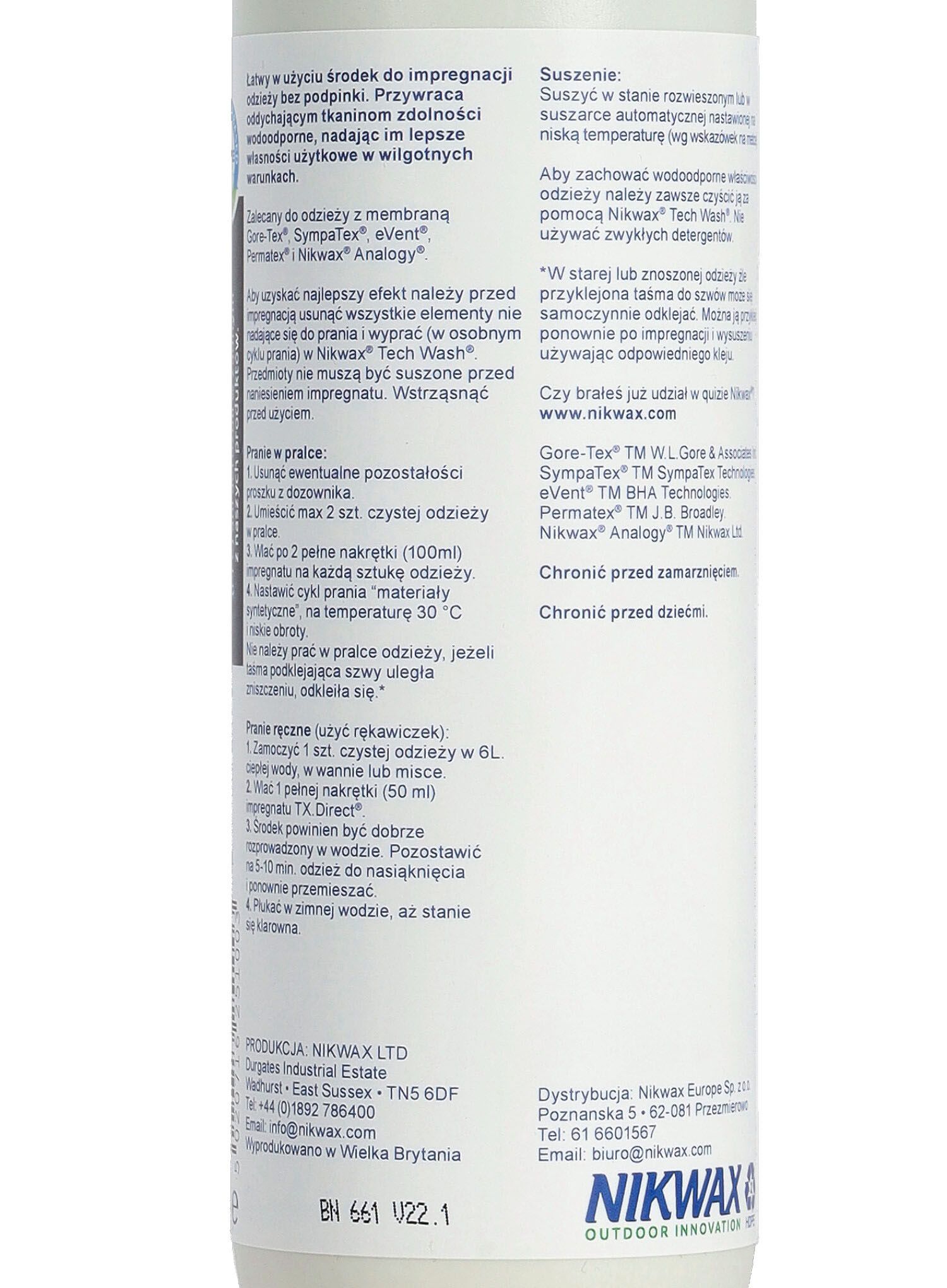 Impregnace na oblečení Nikwax TX Direct Wash In 300 ml