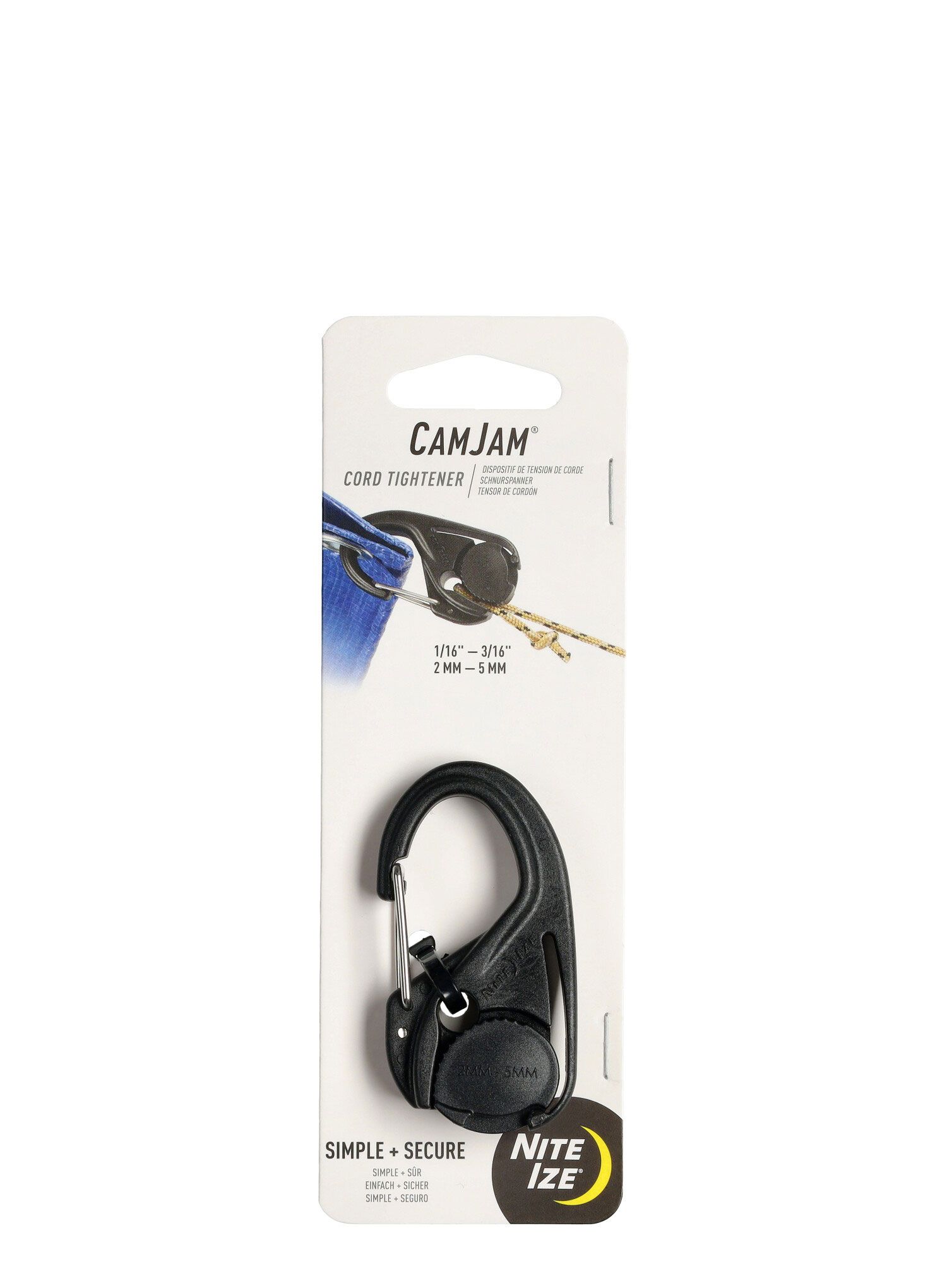 Nosič materiálu ve tvaru karabiny Nite Ize CamJam Cord Tightener