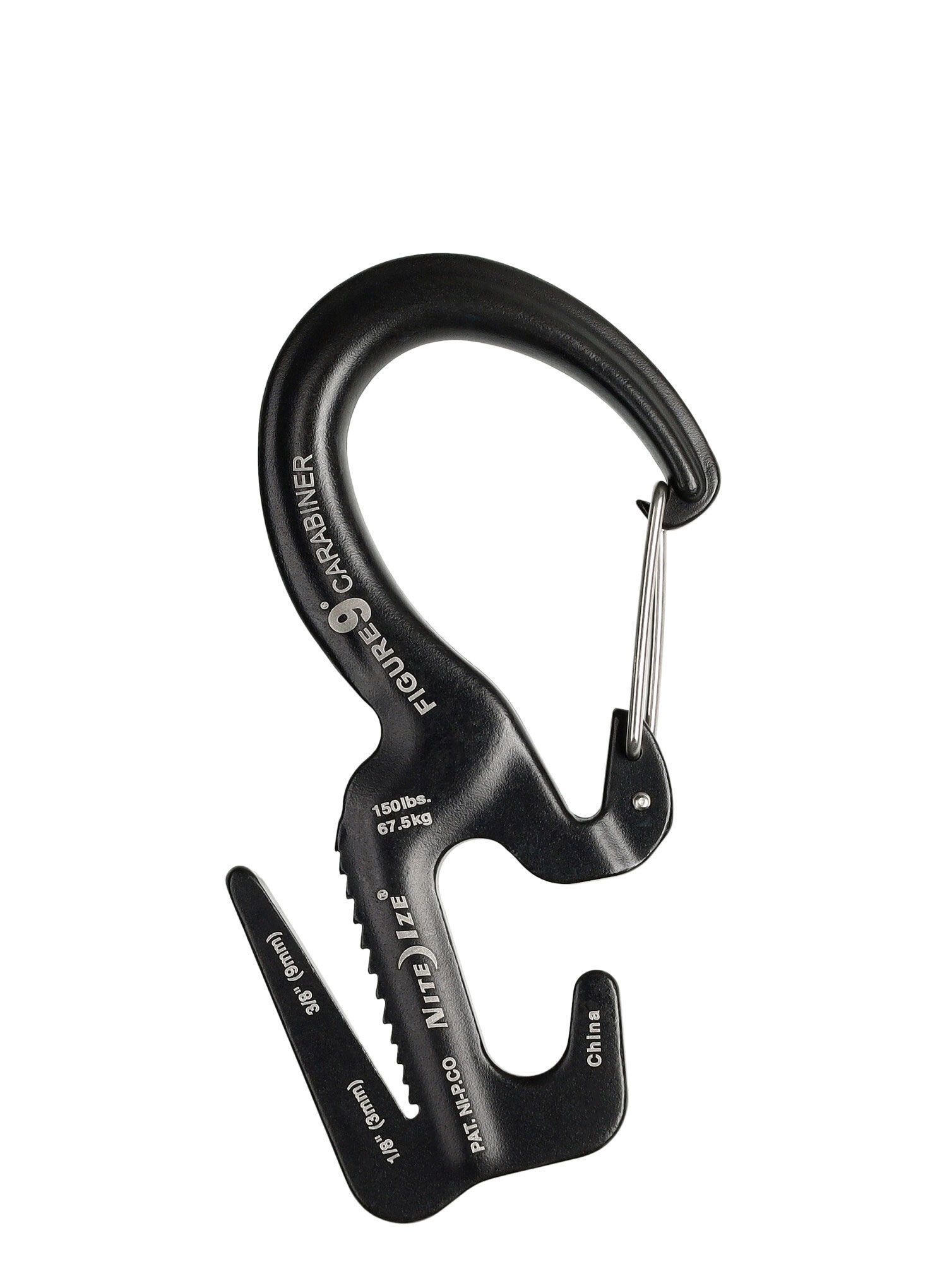 Nosič materiálu ve tvaru karabiny Nite Ize Carabiner Figure 9 Large - anodized