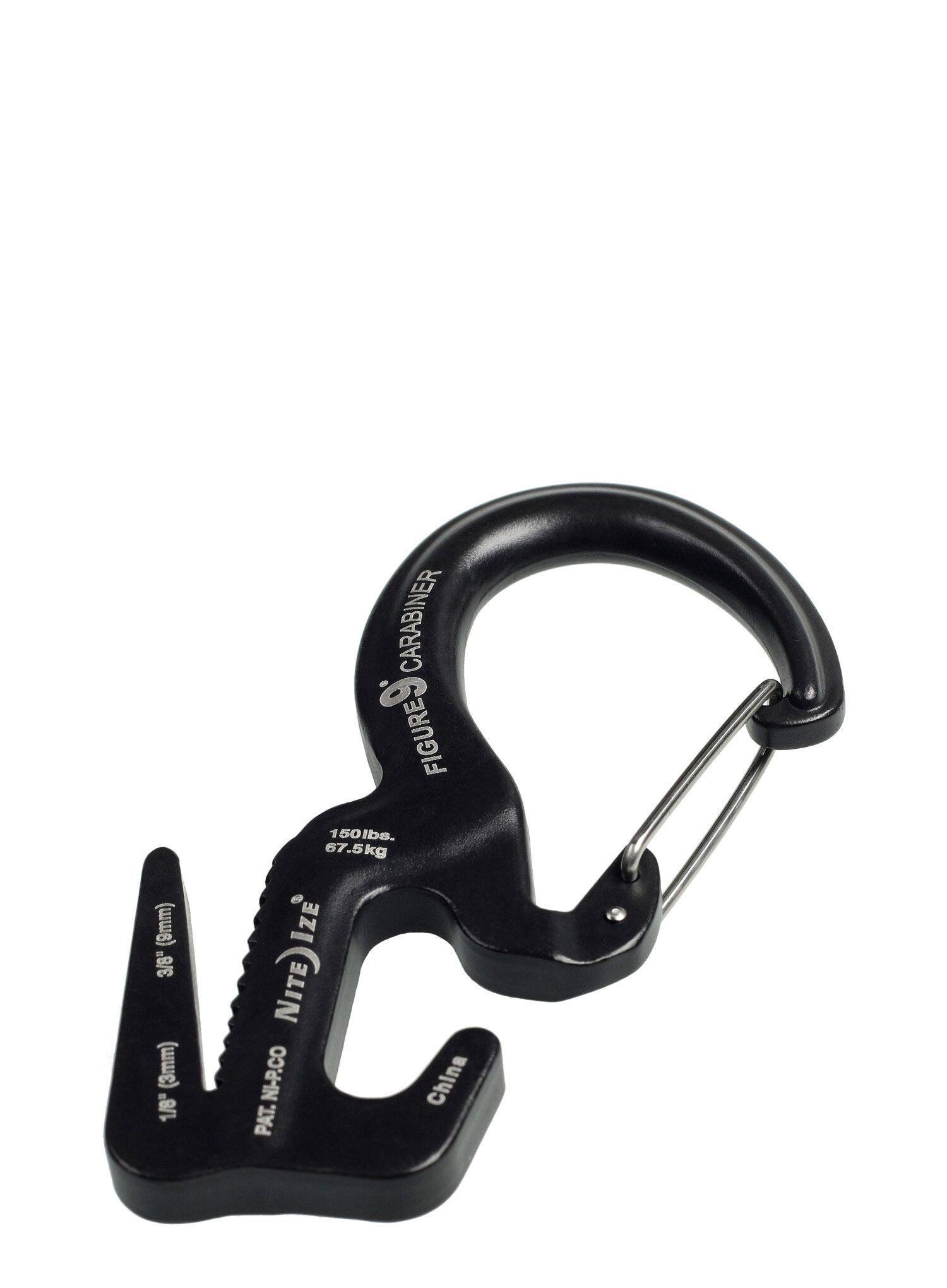 Nosič materiálu ve tvaru karabiny Nite Ize Carabiner Figure 9 Large - anodized