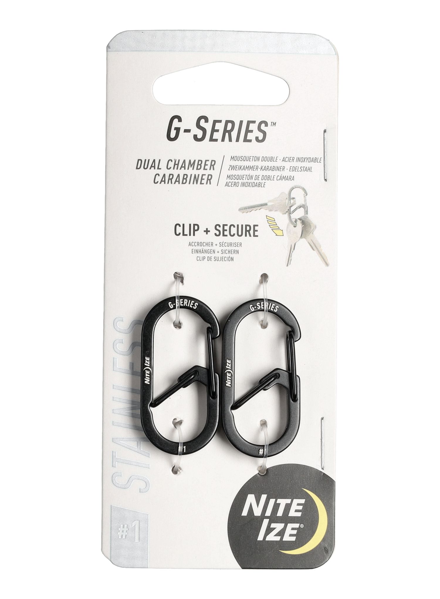 Karabiny Nite Ize G-Series Dual Chamber Carabiner 1 - black