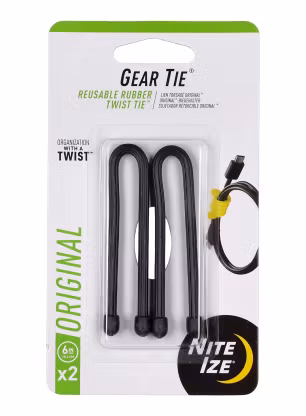 Popruhy Nite Ize Gear Tie 6 2-pack - black/black