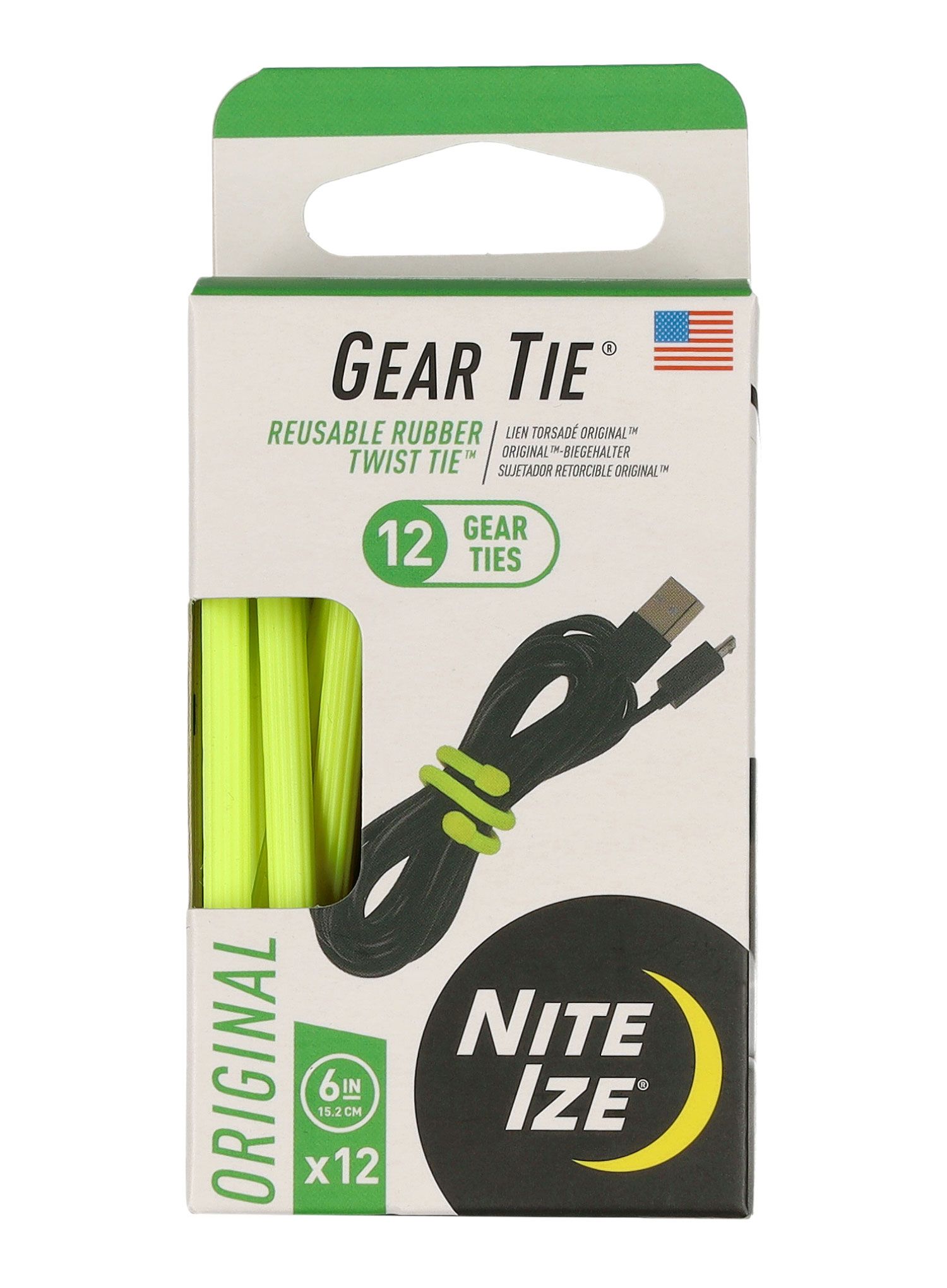 Popruhy Nite Ize Gear Tie 6 Pro - 12 Pack - assorted