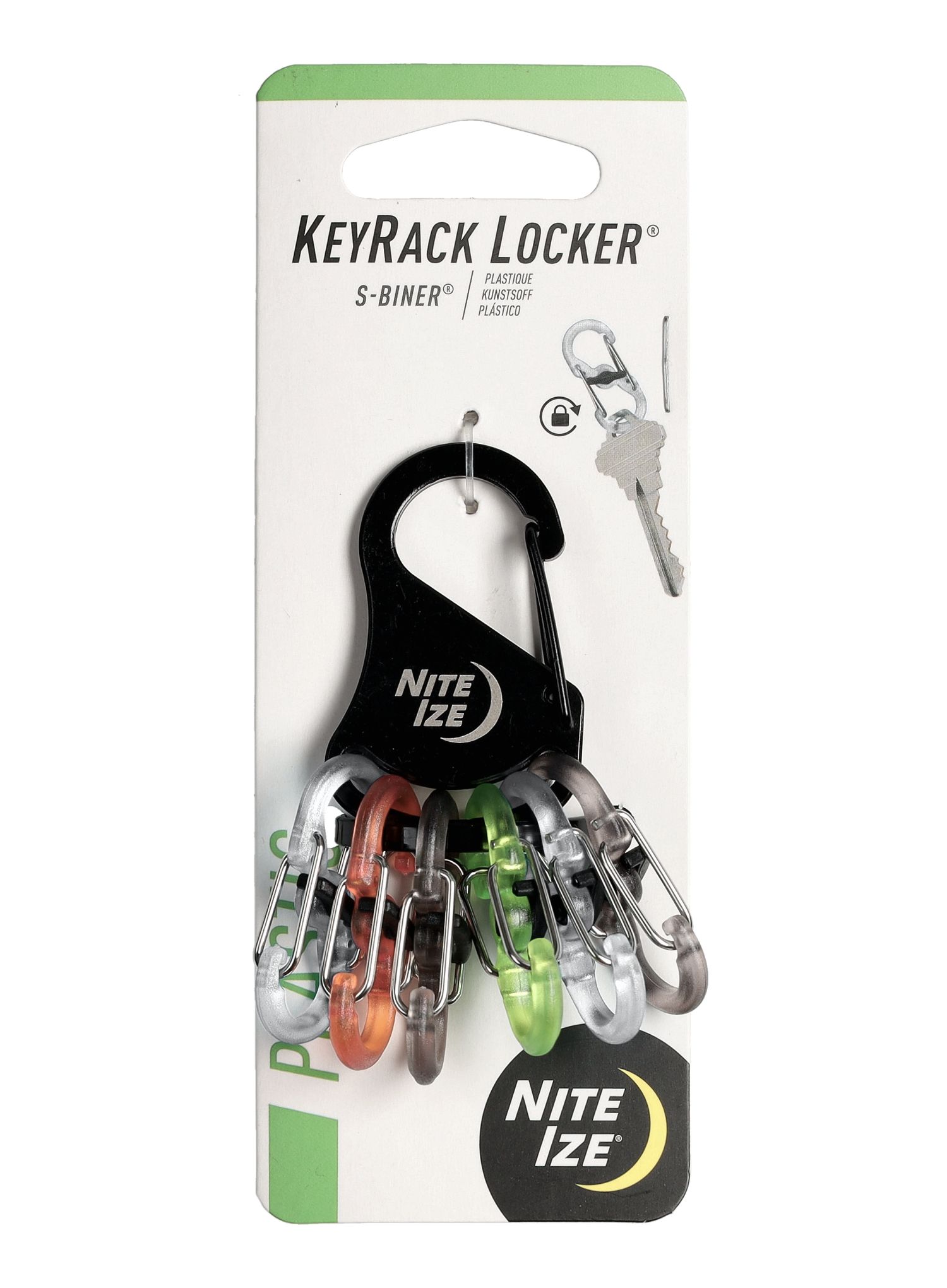 Karabinka na klíče Nite Ize S-Biner KeyRack Locker Plastic - assorted