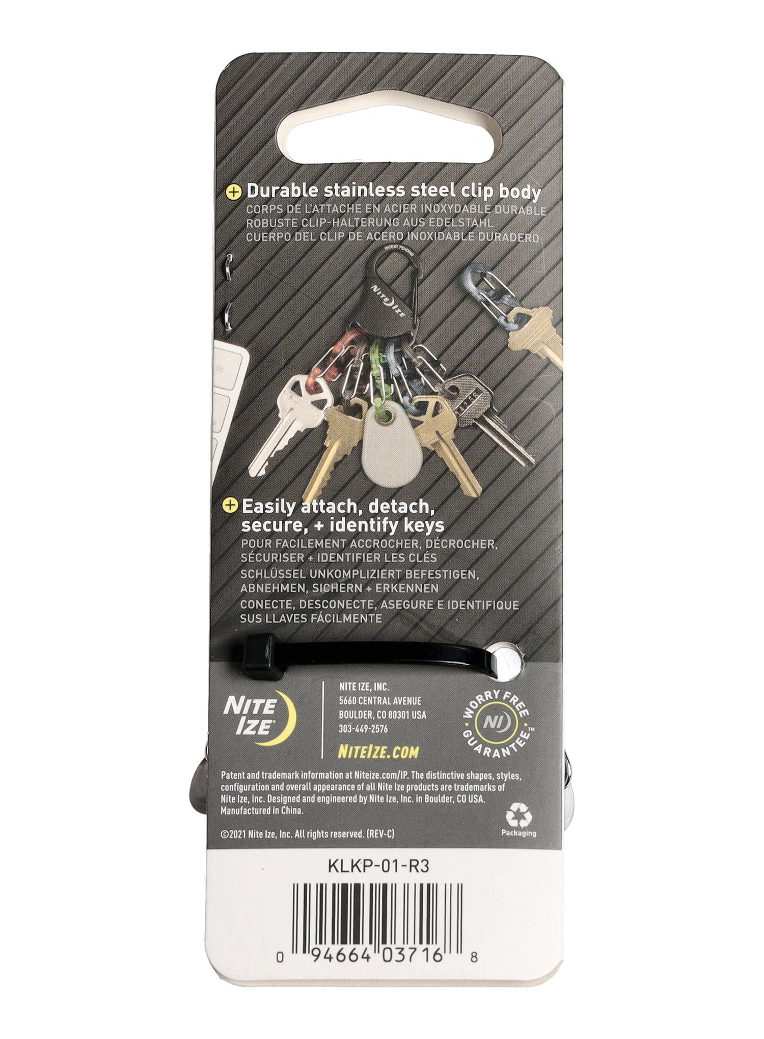 Karabinka na klíče Nite Ize S-Biner KeyRack Locker Plastic - assorted
