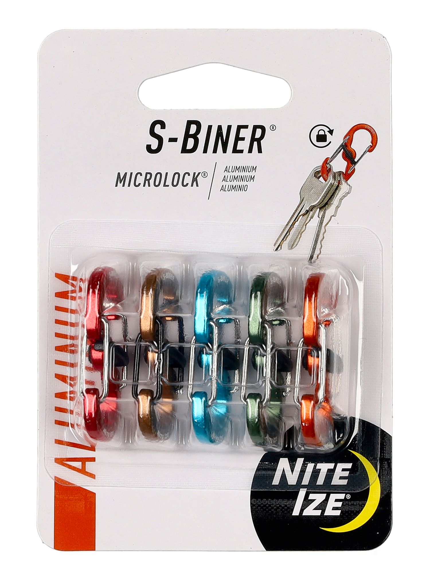 Karabinka na klíče Nite Ize S-Biner MicroLock Aluminum - 5 Pack - assorted