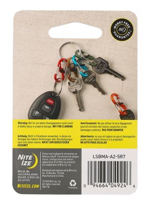 Karabinka na klíče Nite Ize S-Biner MicroLock Aluminum - 5 Pack - assorted