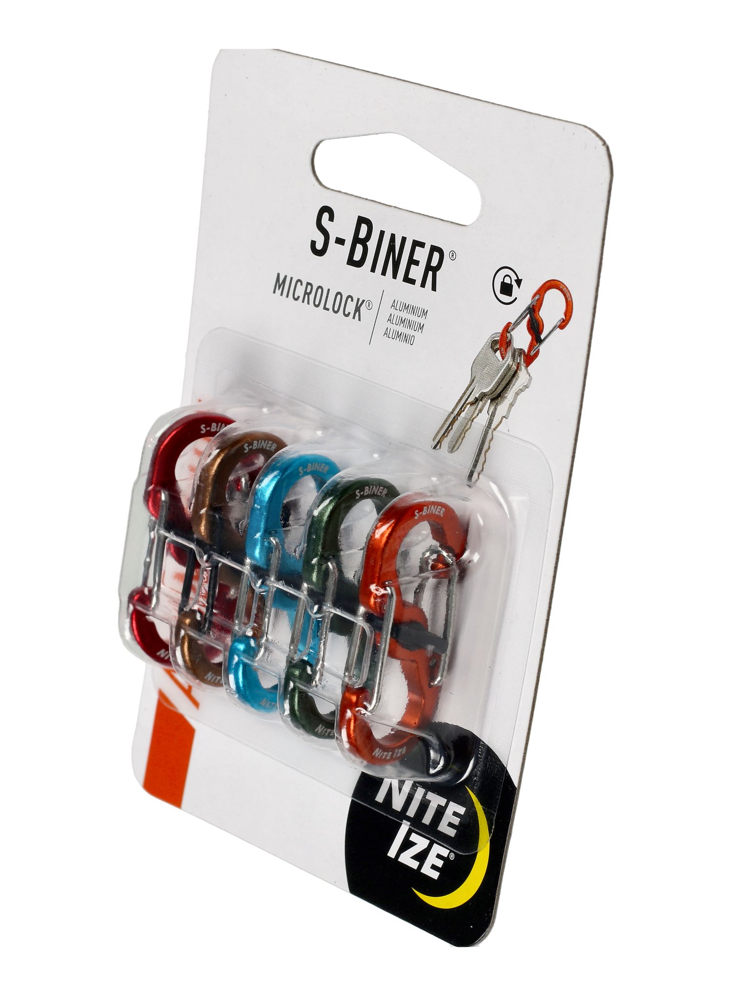 Karabinka na klíče Nite Ize S-Biner MicroLock Aluminum - 5 Pack - assorted