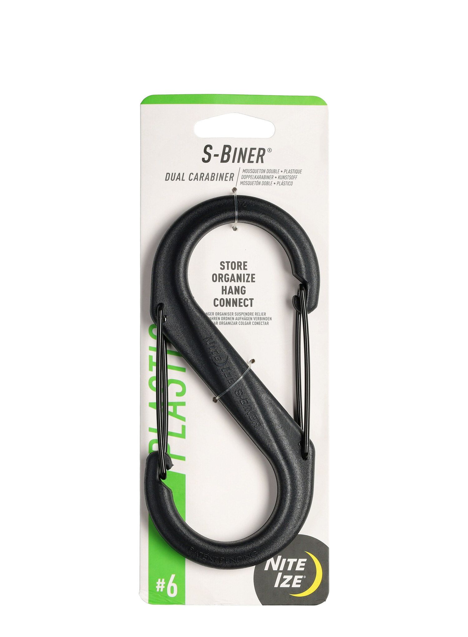 Nosič materiálu ve tvaru karabiny Nite Ize S-Biner Plastic 6 - black