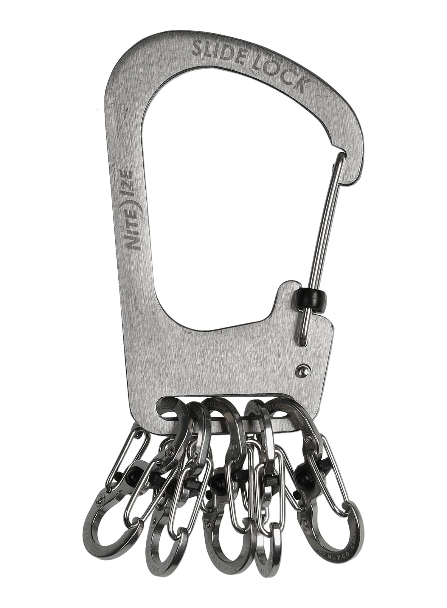 Karabinka na klíče Nite Ize SlideLock KeyRack - steel