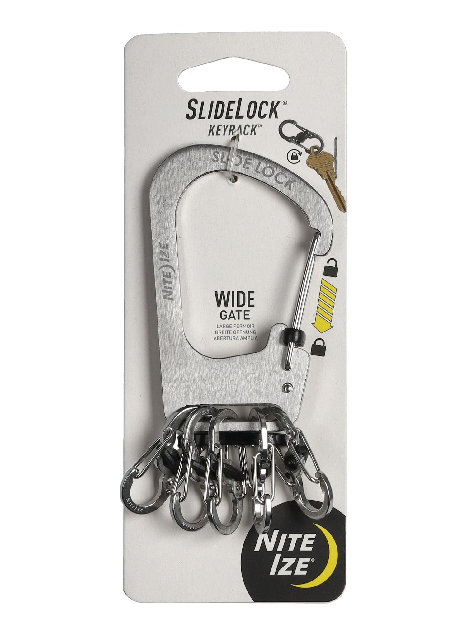 Karabinka na klíče Nite Ize SlideLock KeyRack - steel