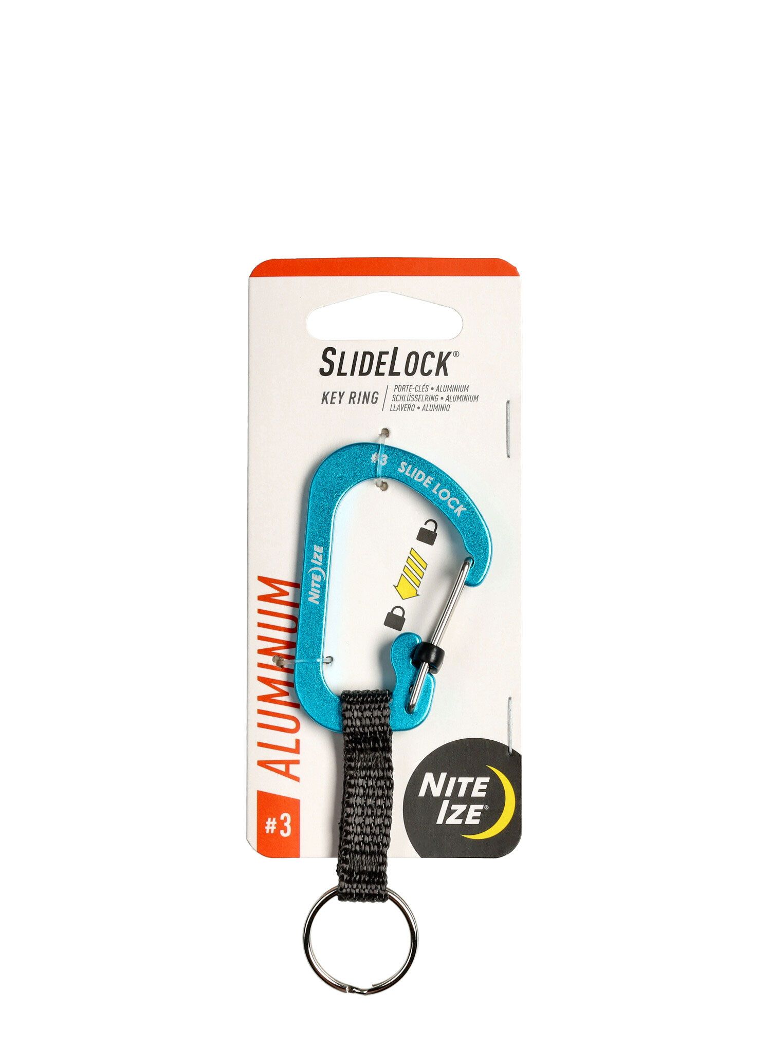 Přívěšek Nite Ize SlideLock Key Ring Aluminum  - blue