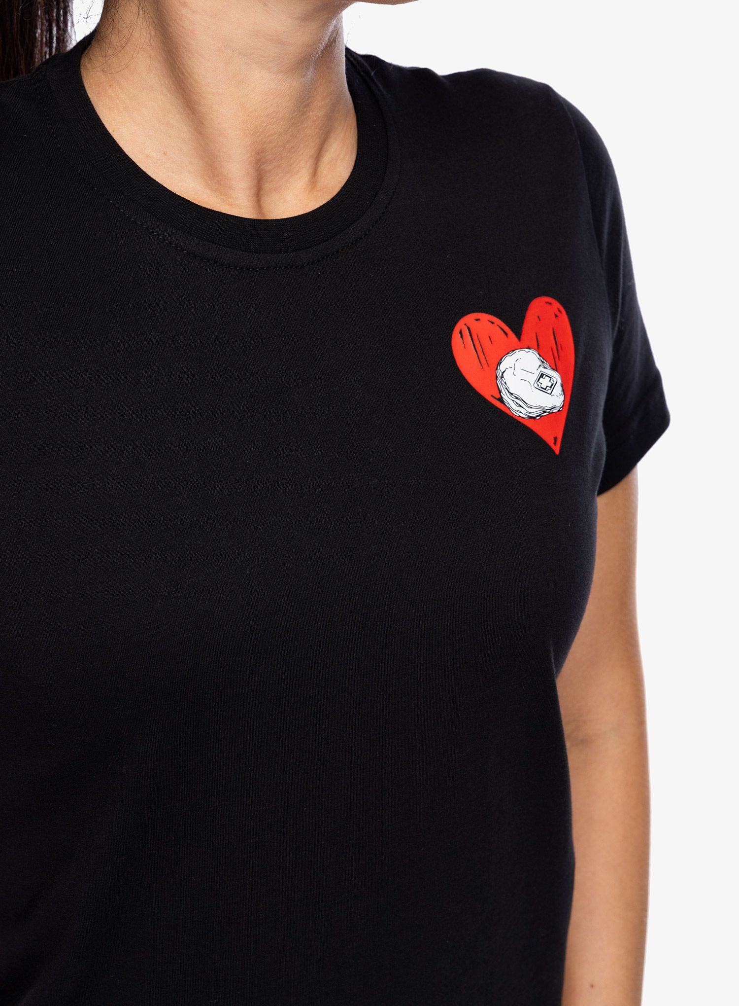 Bavlněné tričko dámské Nograd Coeur De Pierre - black