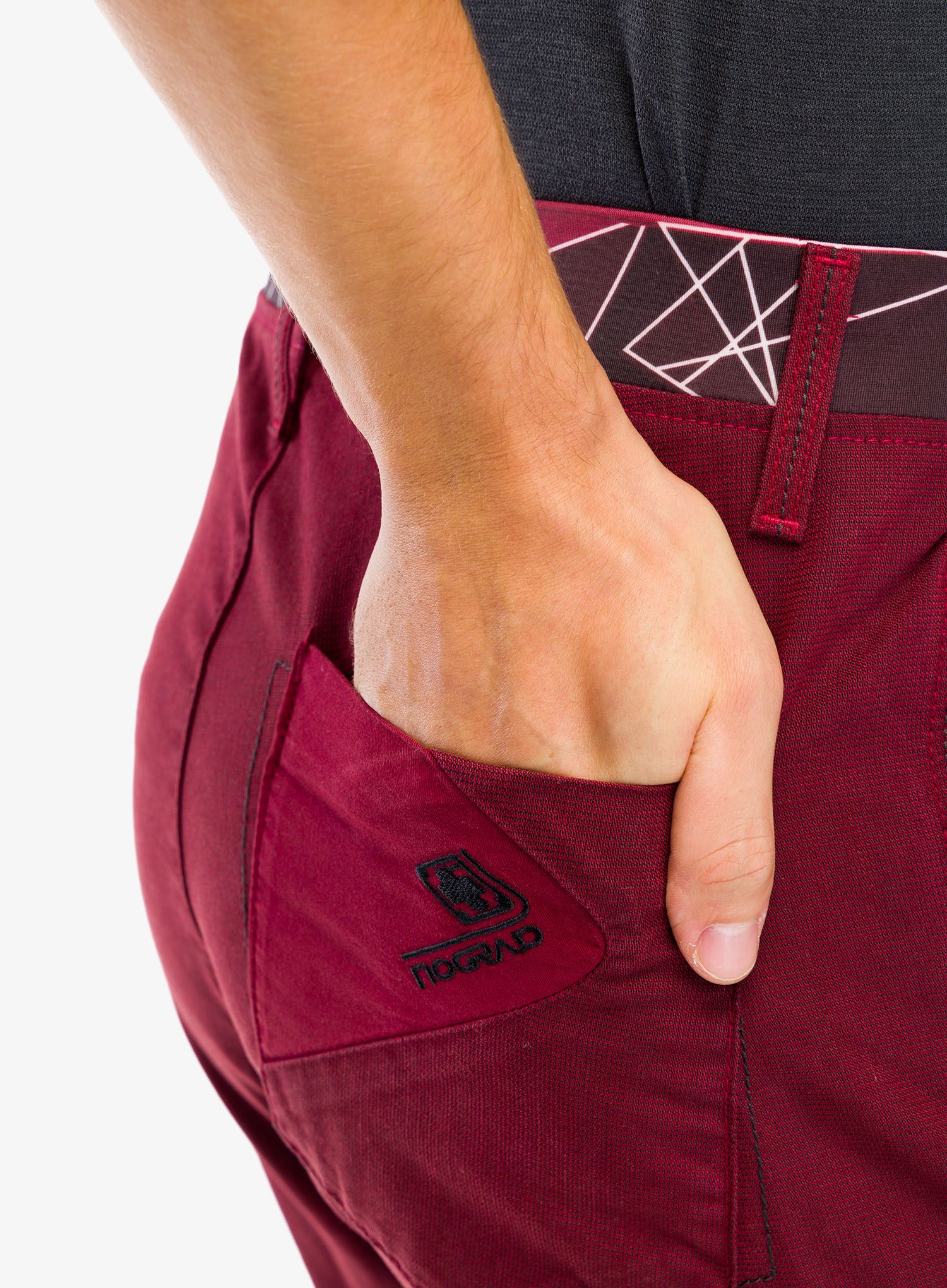 Lezecké kalhoty Nograd Yaniro Pants - dark red/red