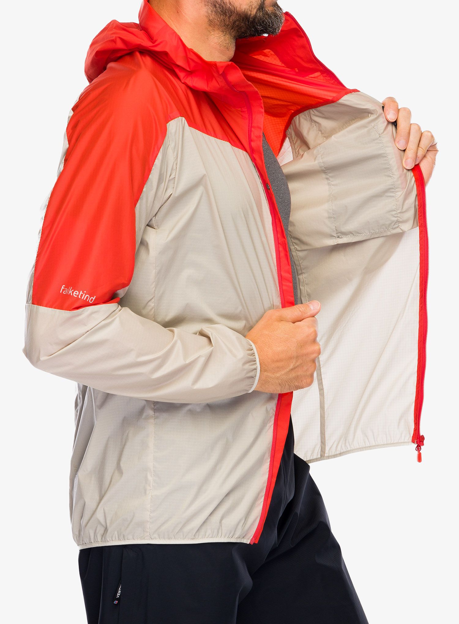 Větrovka Norrona Falketind Aero60 Hood - arednalin/pure cashmere