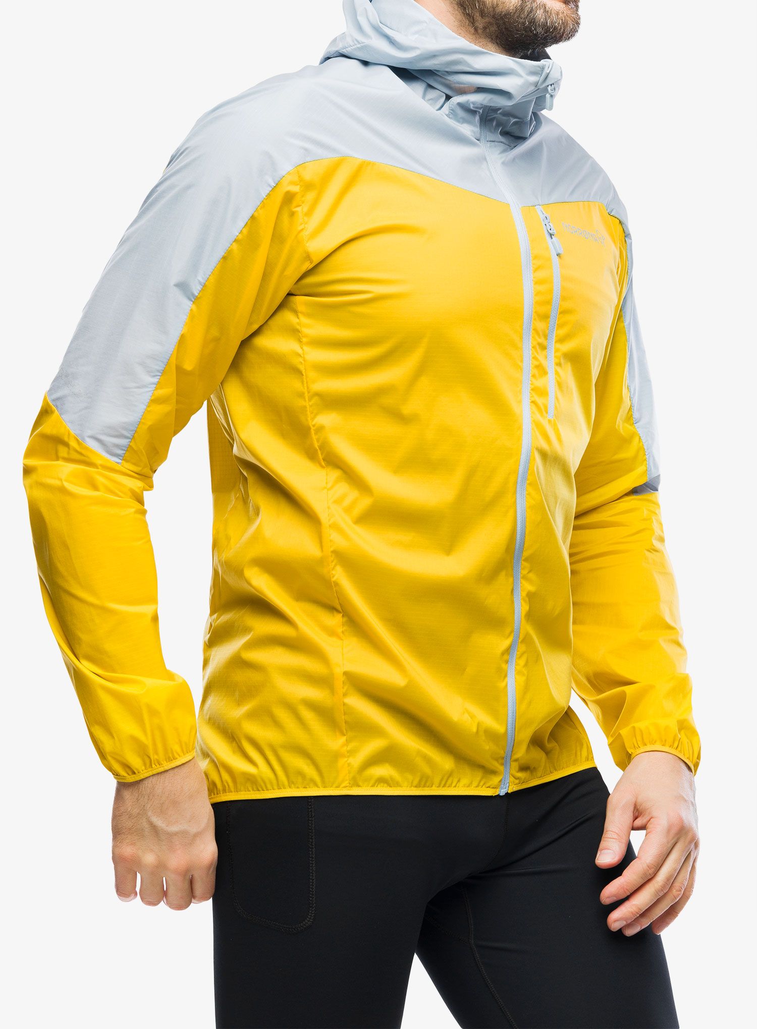 Pánská bunda Norrona Falketind Aero60 Hood - sulphur/blue fog