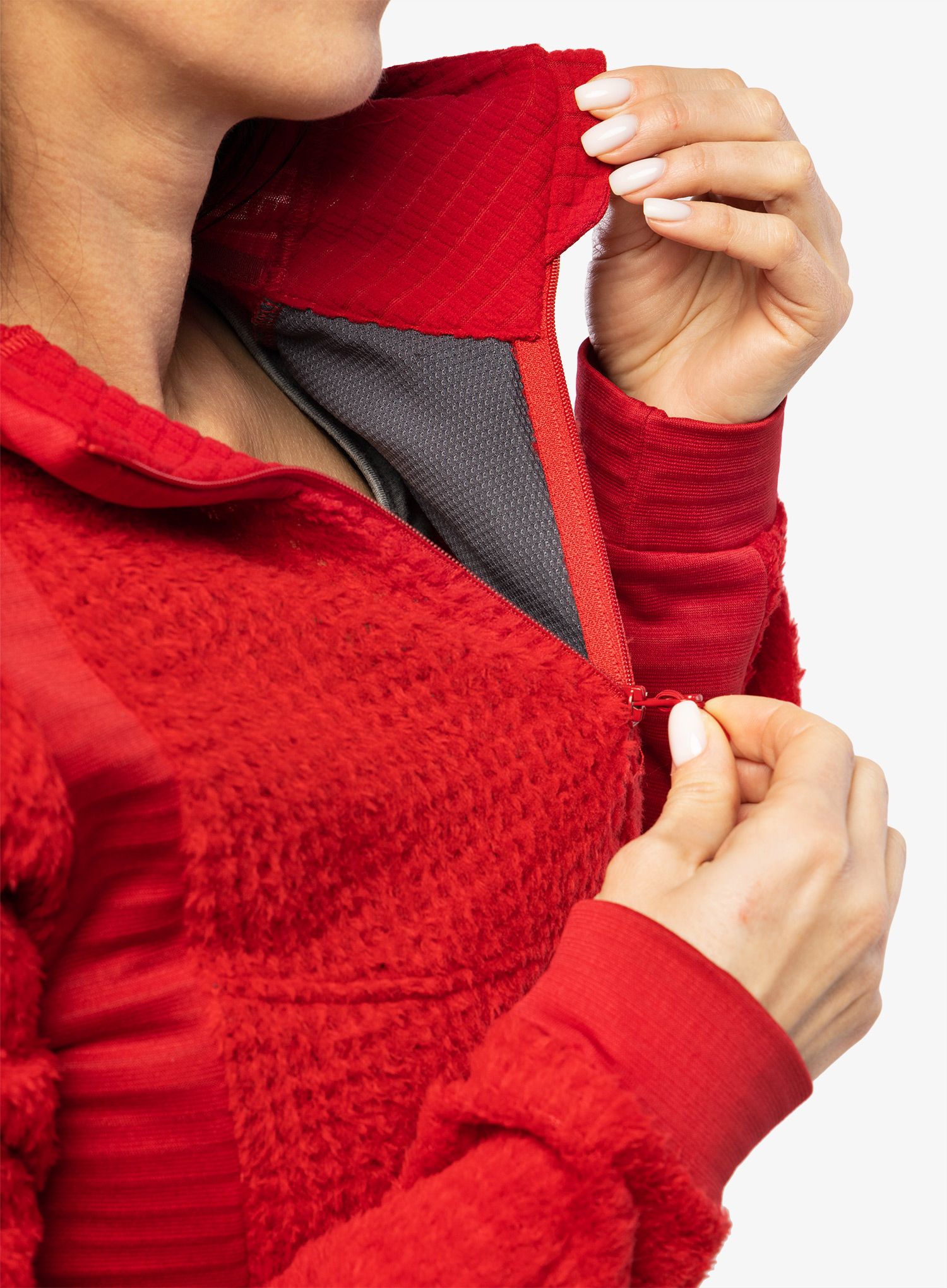 Dámská mikina Norrona Falketind Alpha120 Zip Hood - jester red