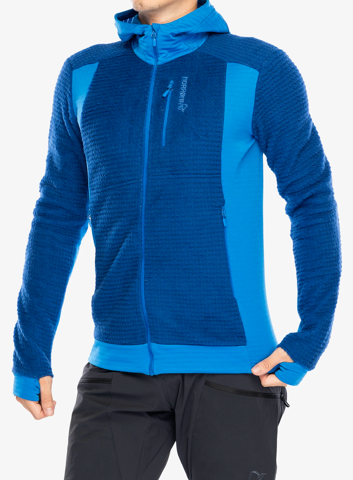 Mikina s kapucí Norrona Falketind Alpha120 Zip Hood - limoges