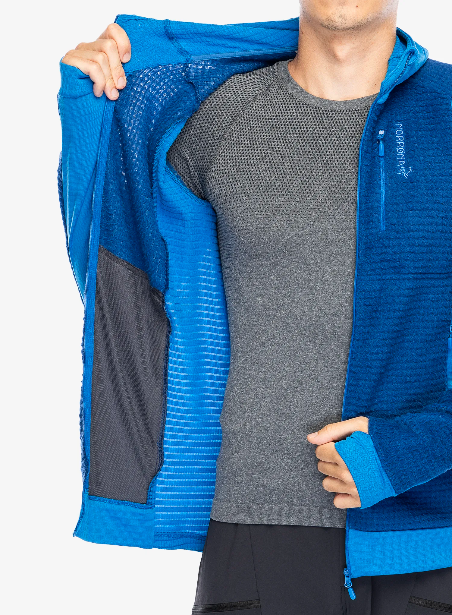 Mikina s kapucí Norrona Falketind Alpha120 Zip Hood - limoges