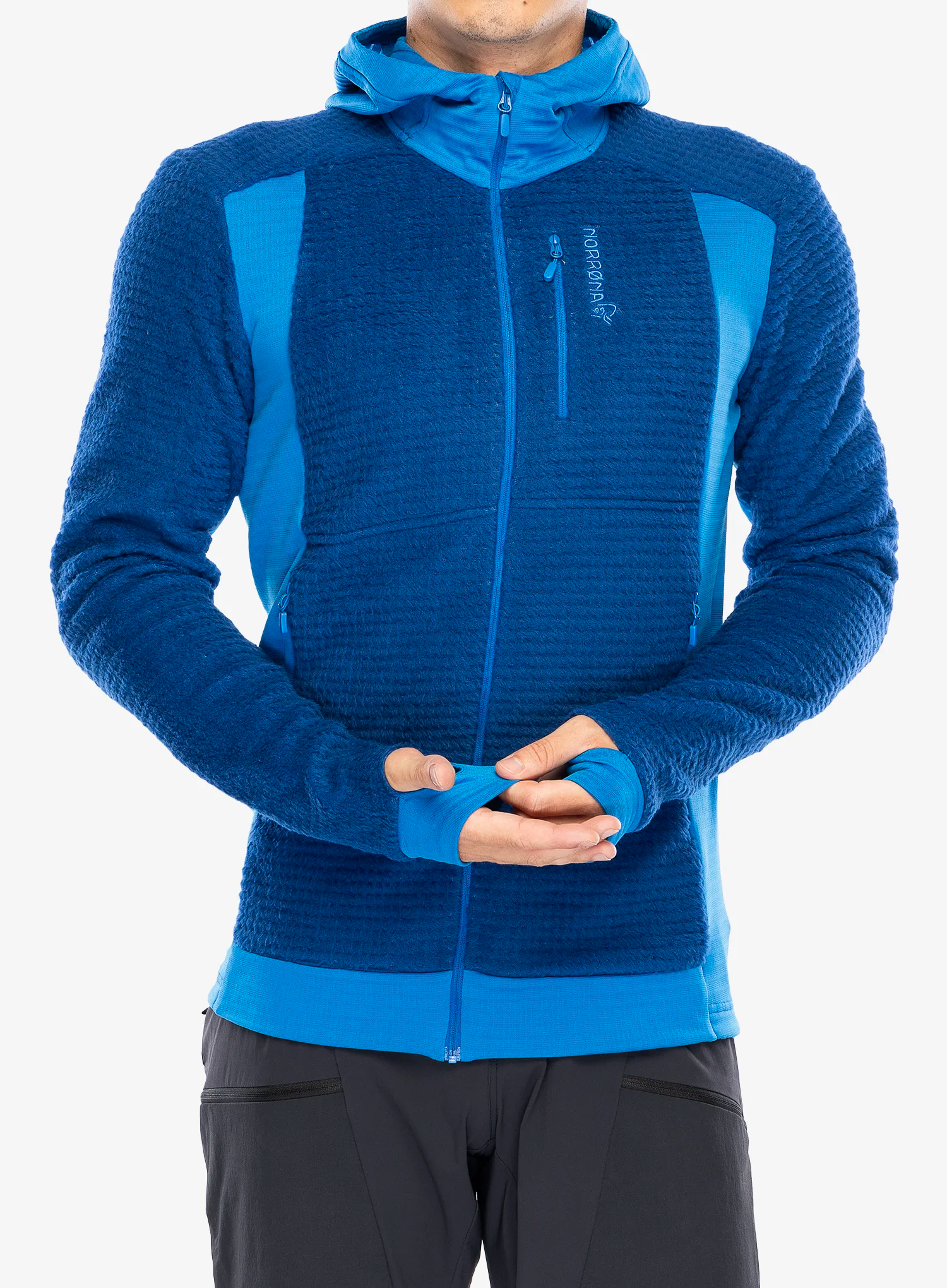 Mikina s kapucí Norrona Falketind Alpha120 Zip Hood - limoges