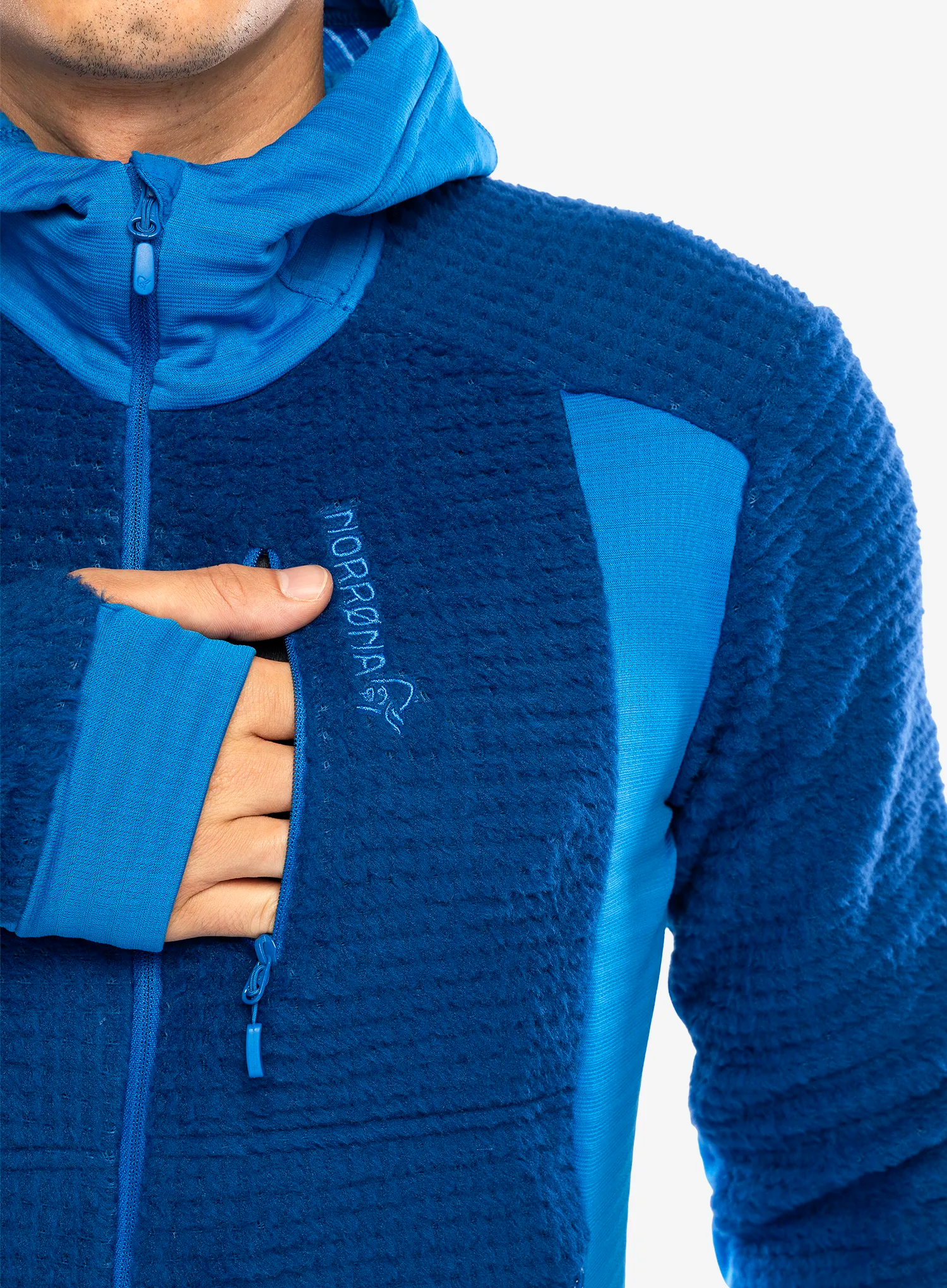 Mikina s kapucí Norrona Falketind Alpha120 Zip Hood - limoges
